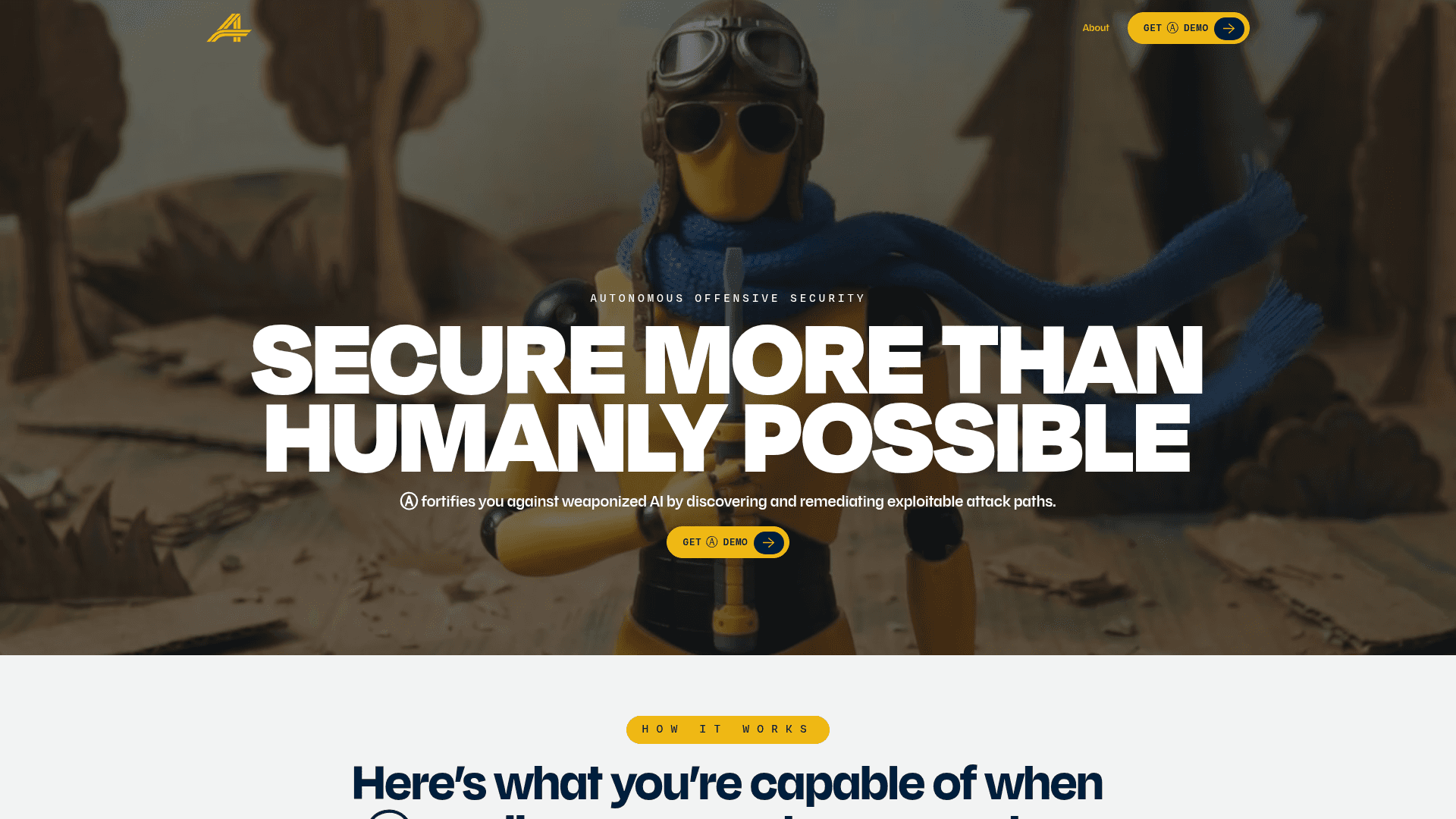 A Security homepage screenshot