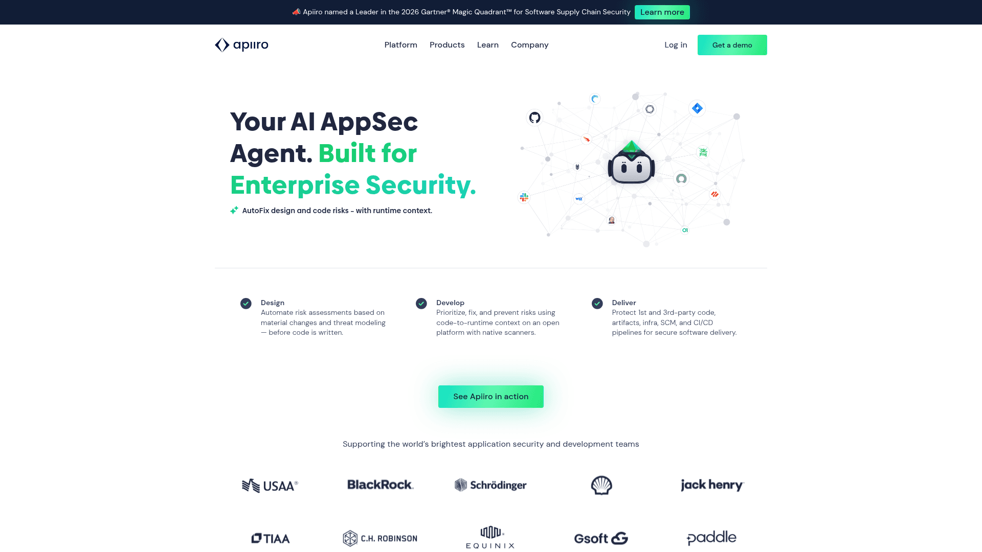 Apiiro homepage