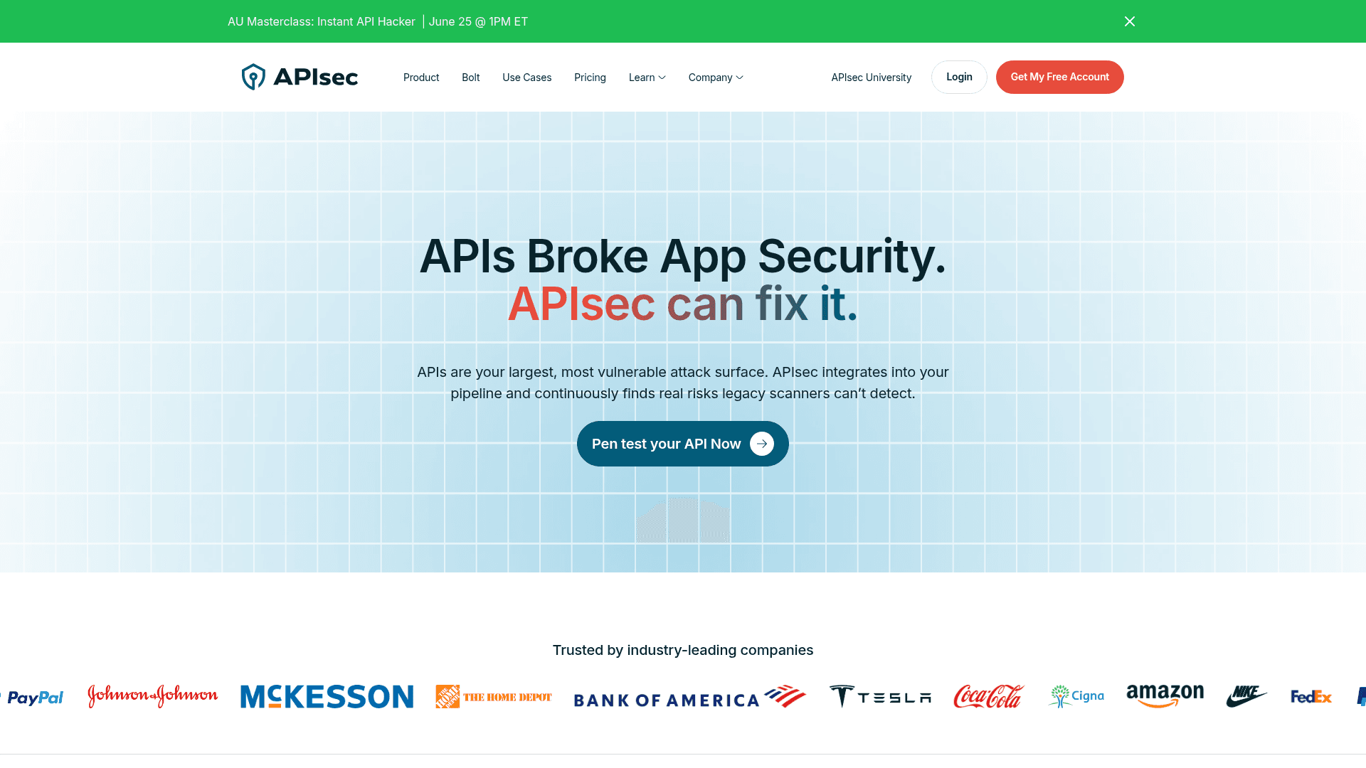 APIsec homepage