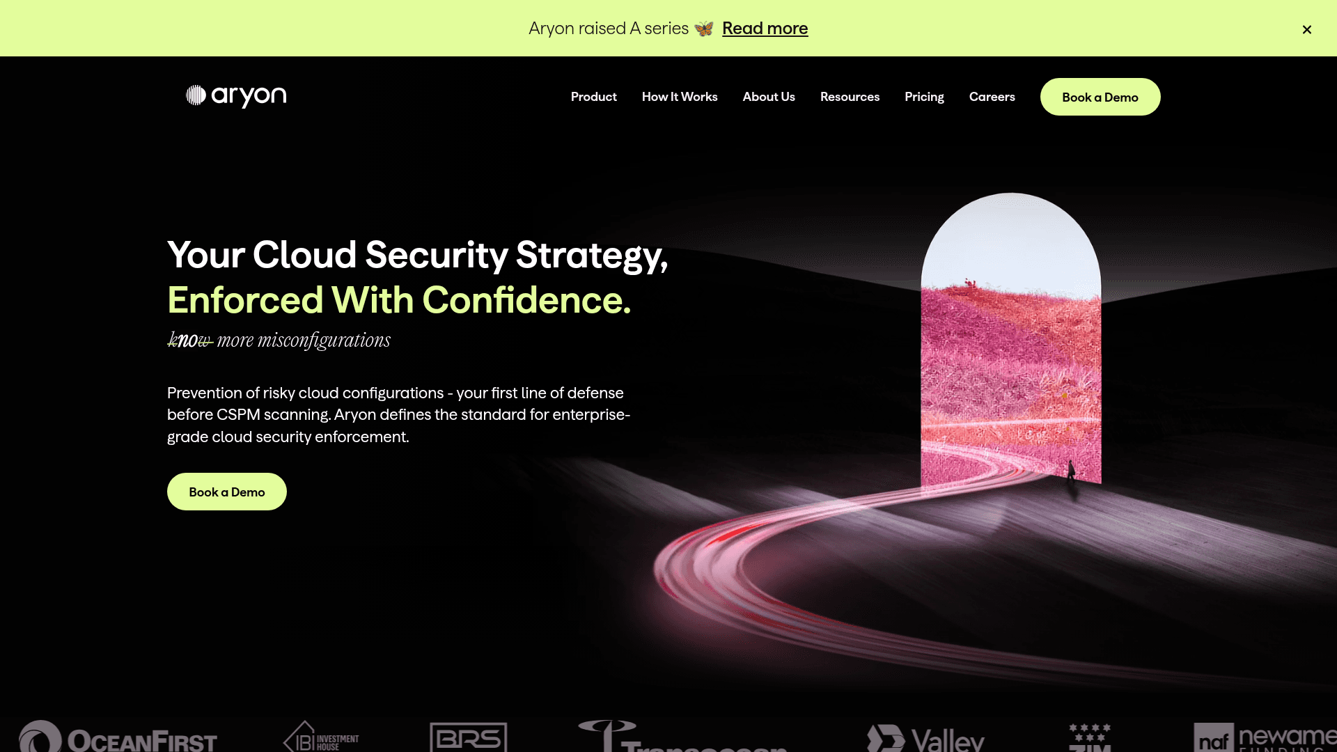 Aryon Security homepage