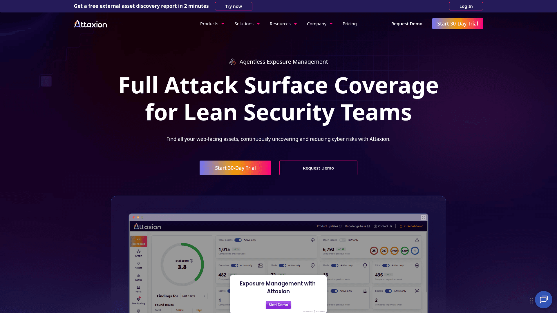 Attaxion homepage