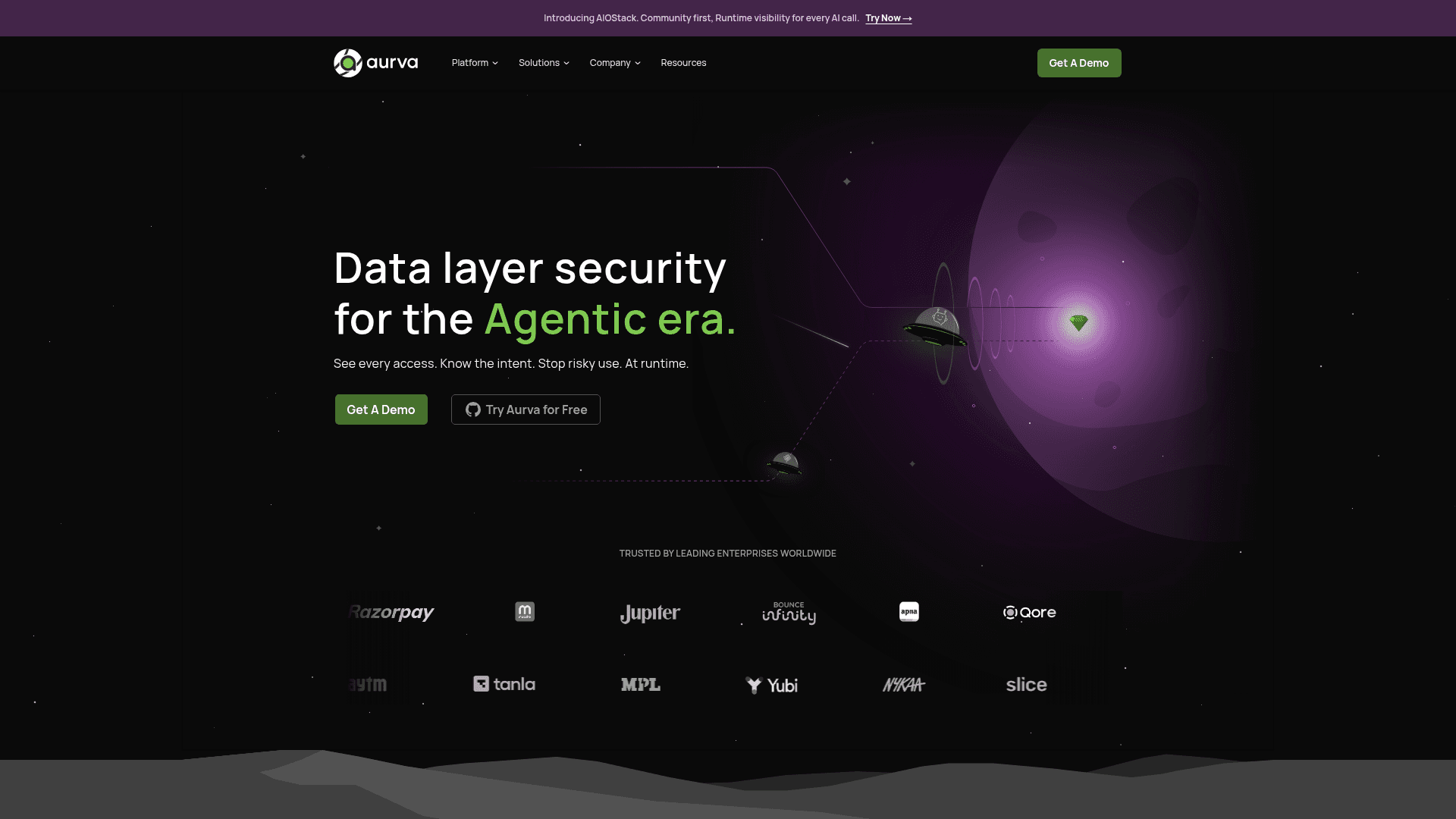 Aurva homepage