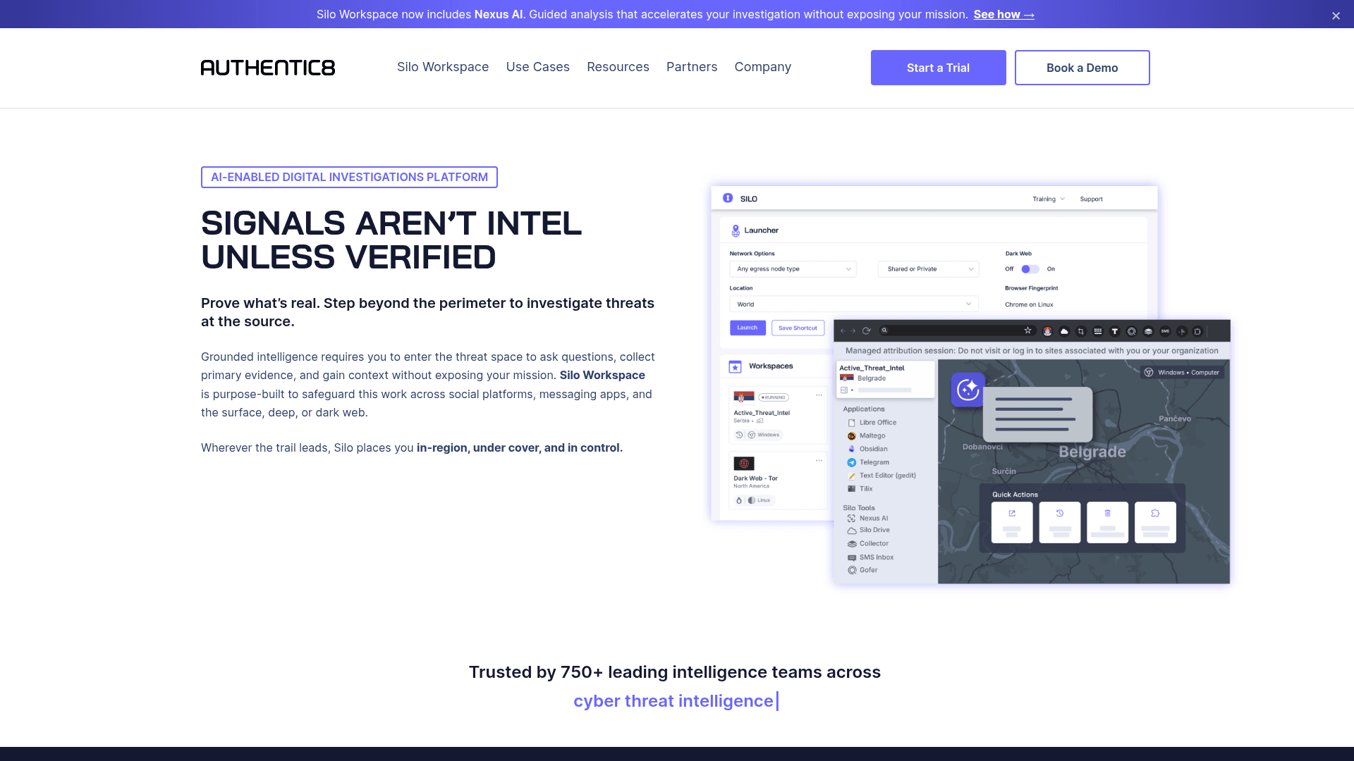 Authentic8 homepage