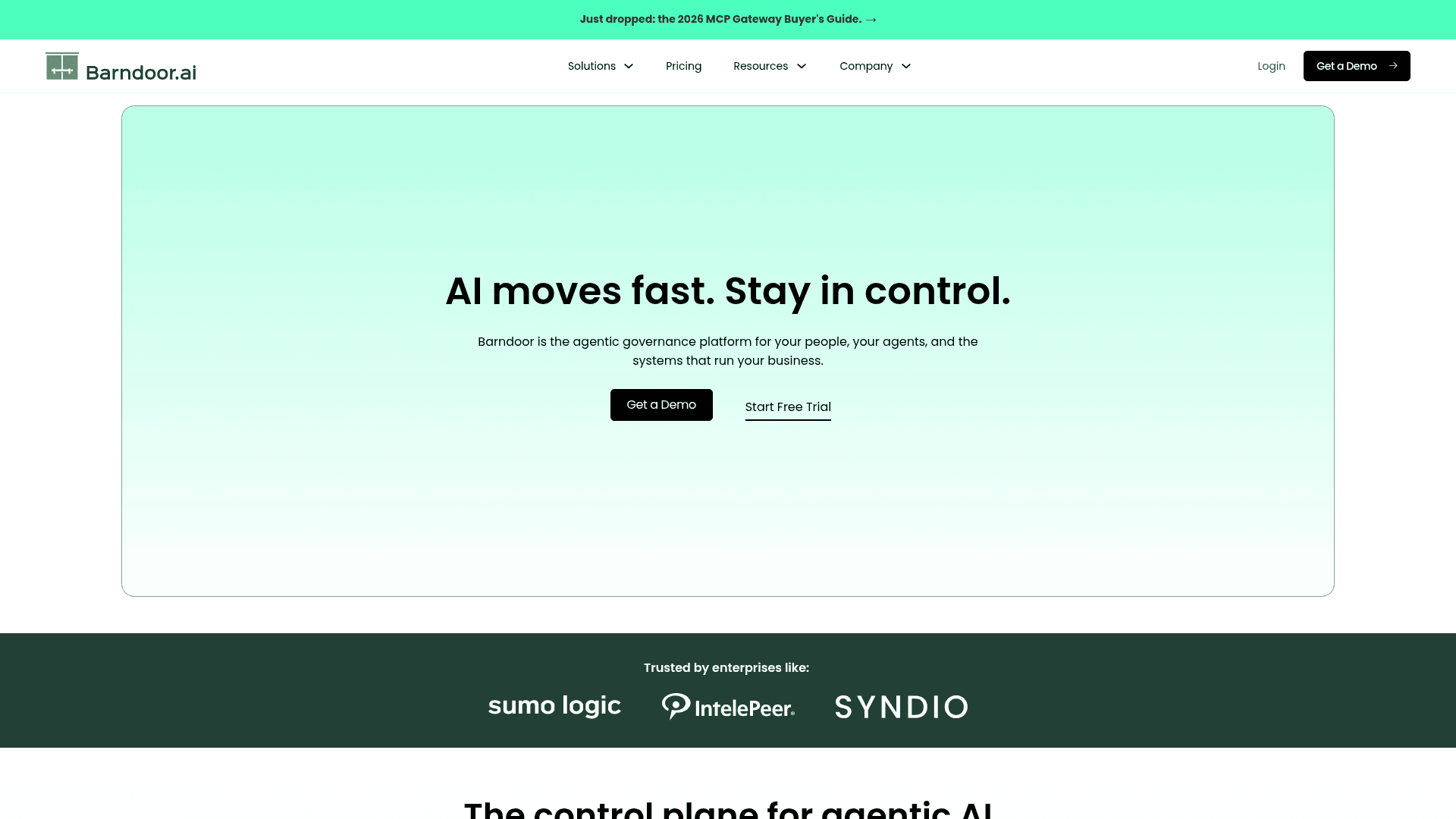 Barndoor AI homepage screenshot