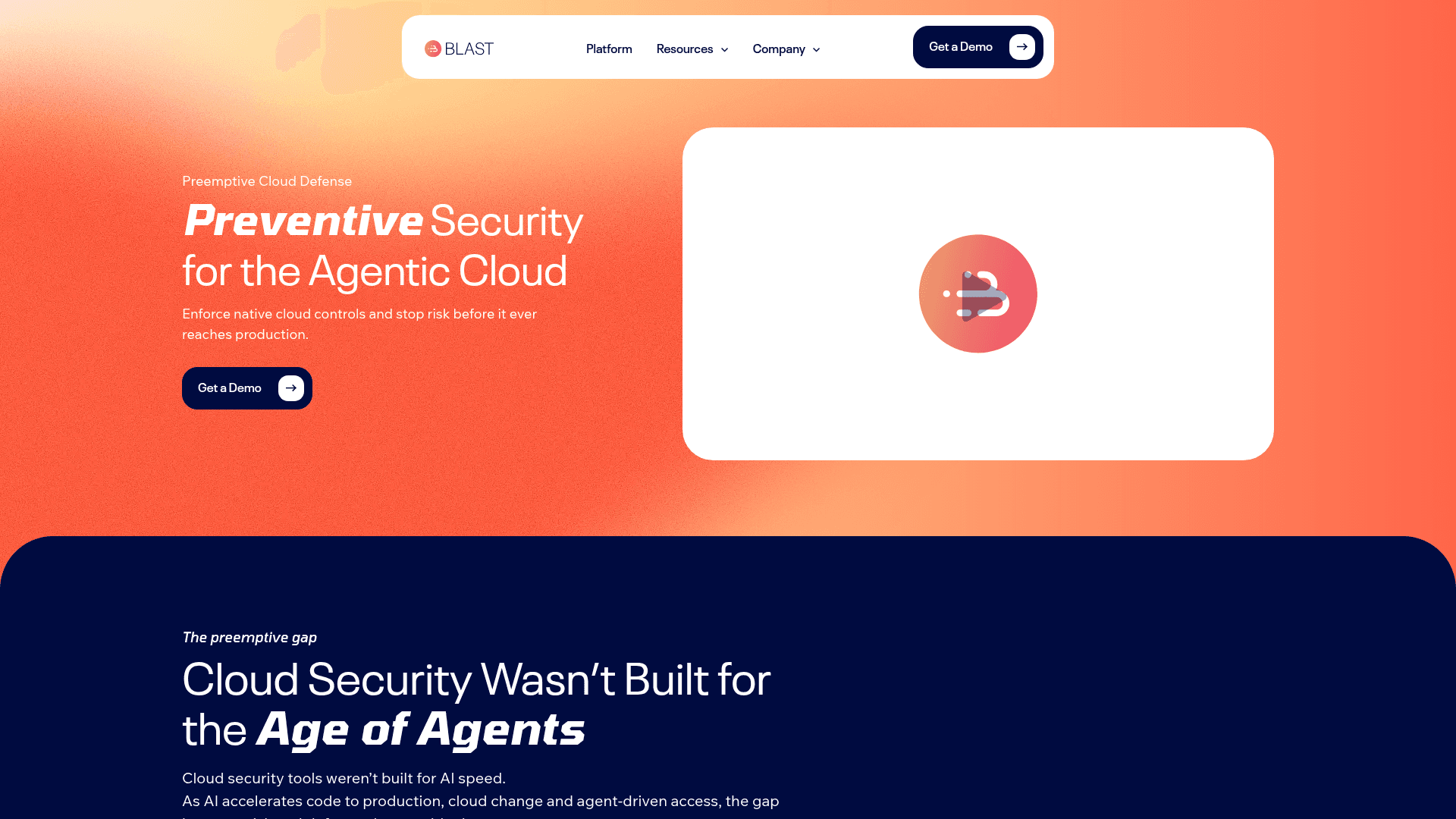 Blast homepage