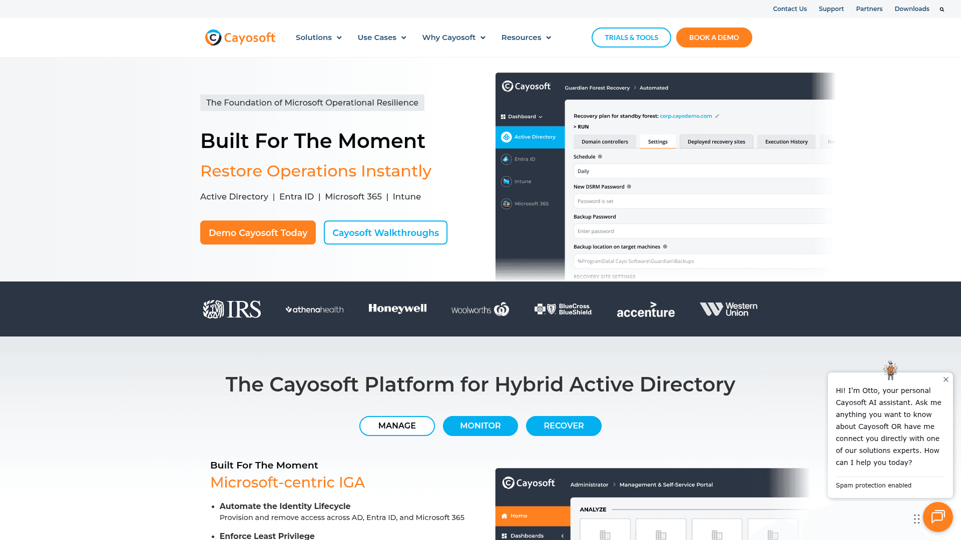 Cayosoft homepage