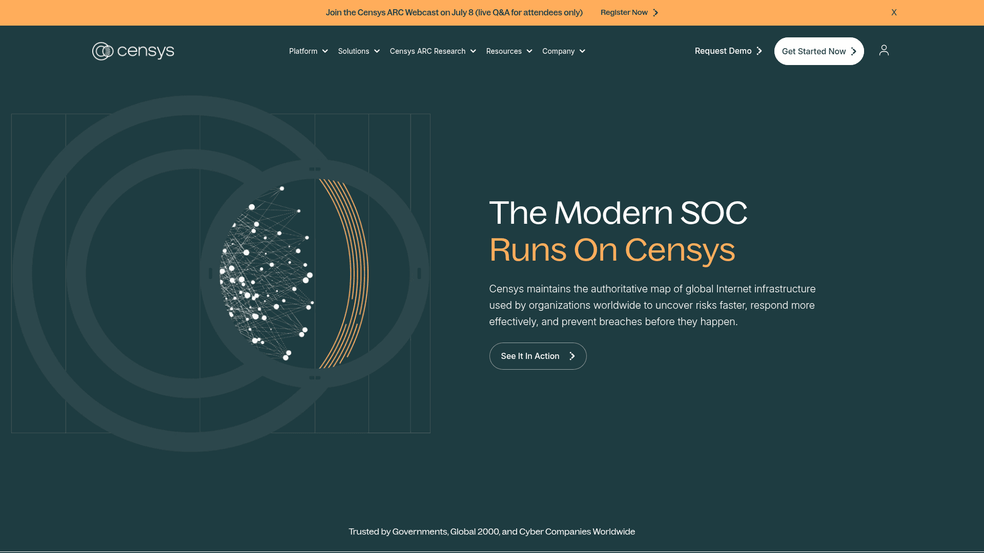 Censys homepage