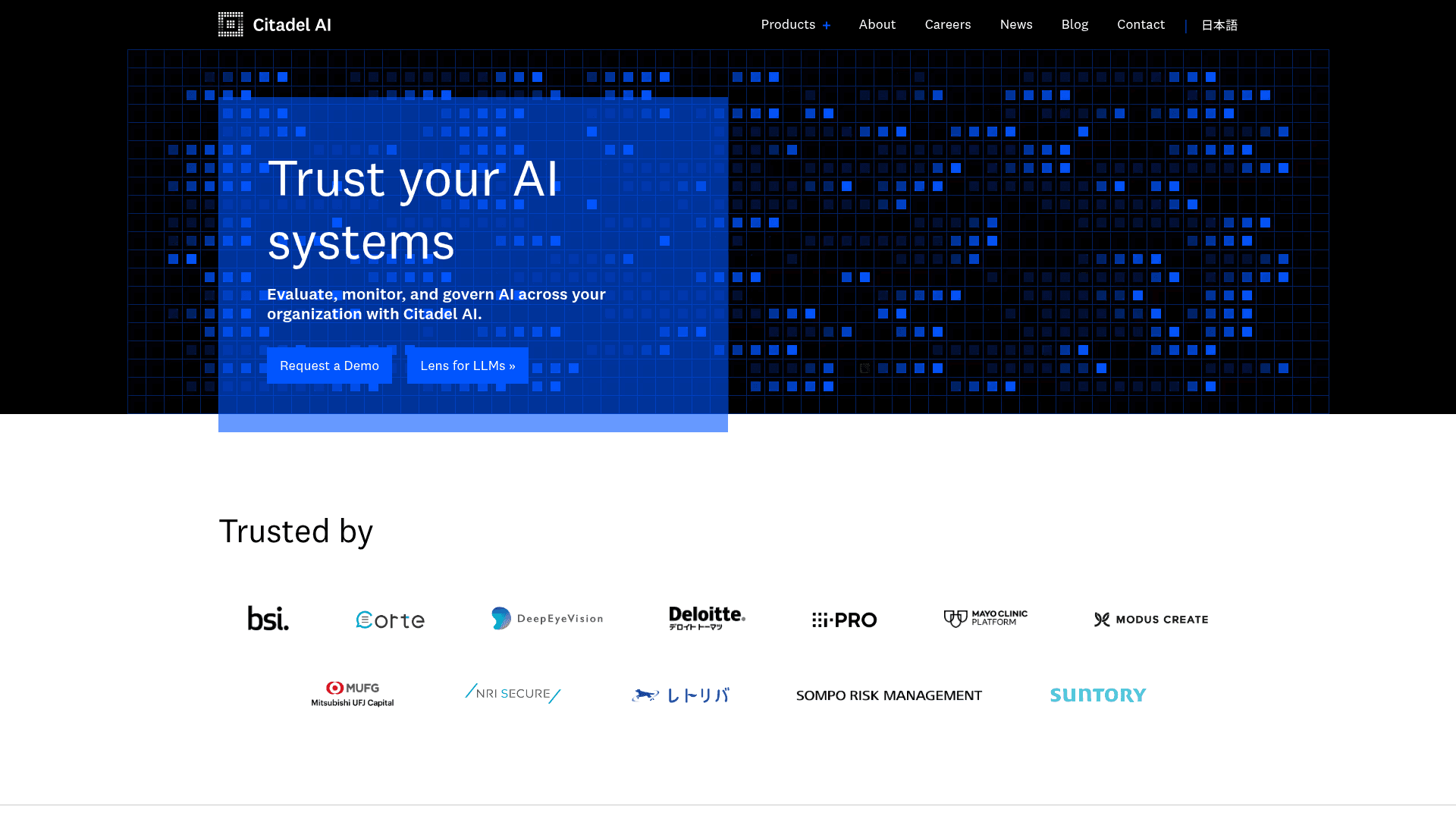 Citadel AI homepage screenshot