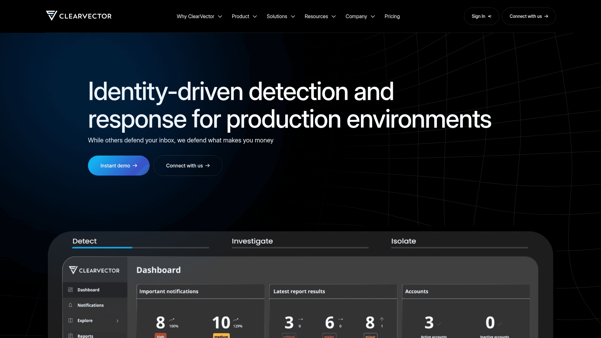 ClearVector homepage