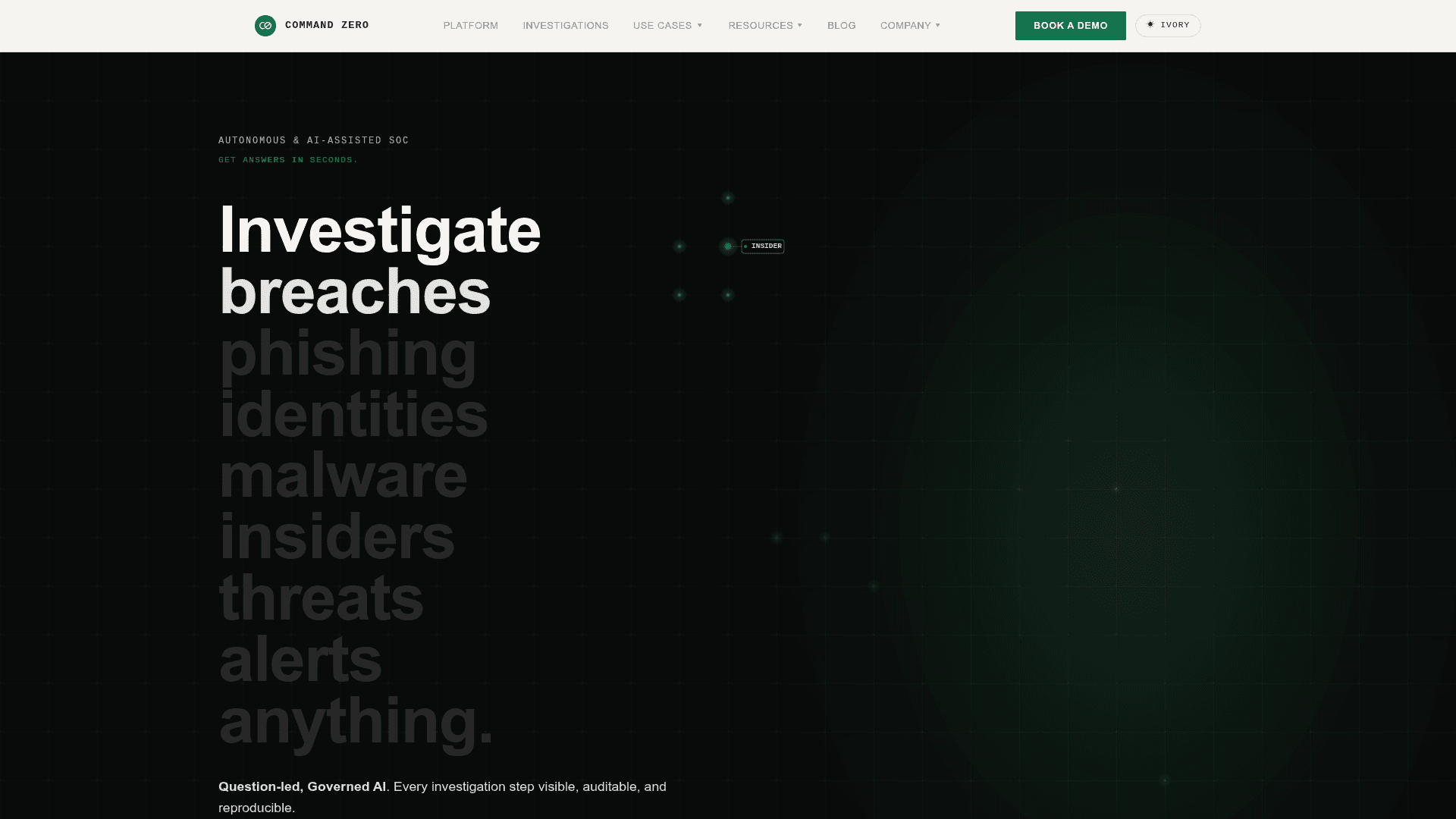 Command Zero homepage