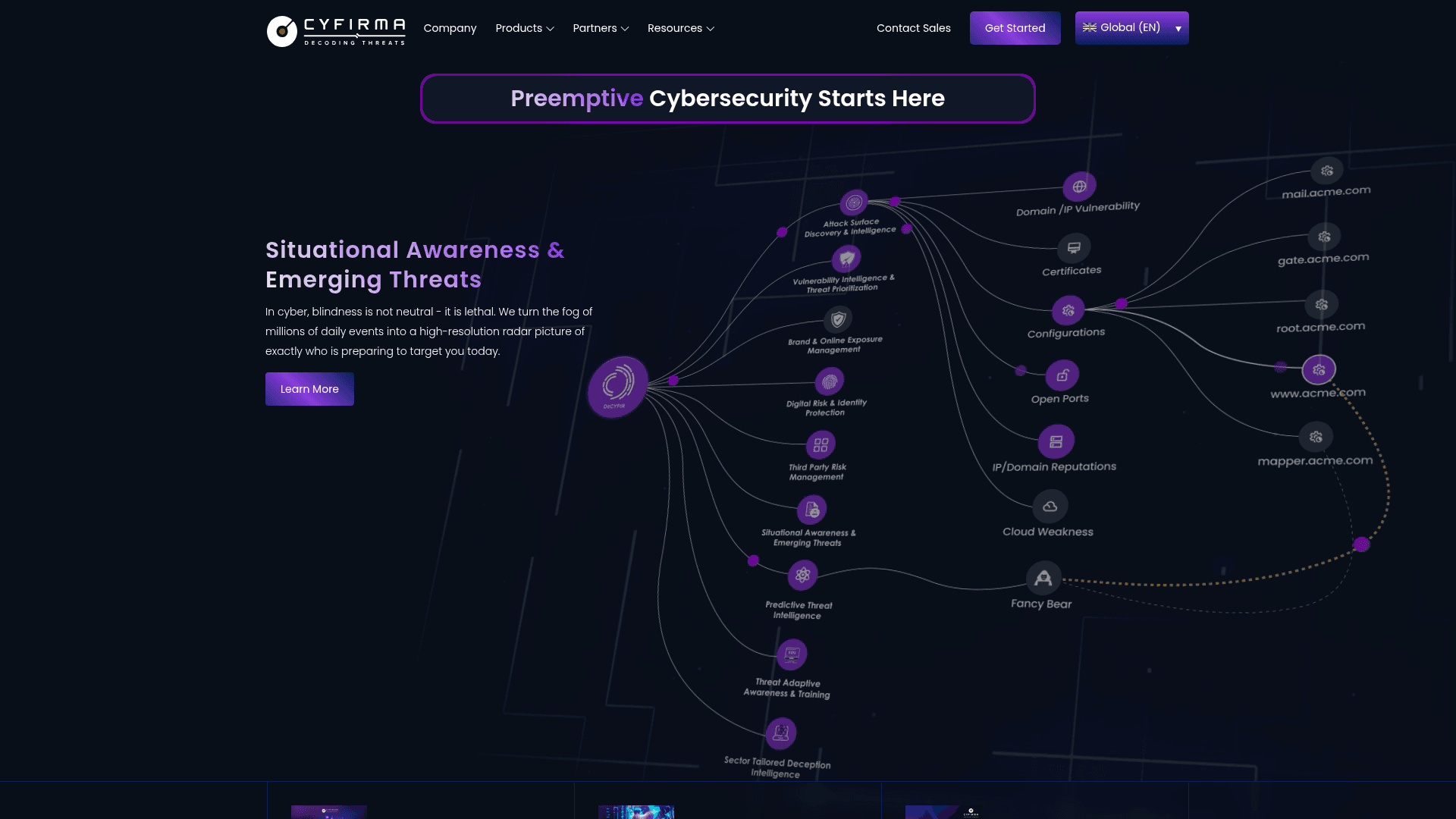 Cyfirma homepage