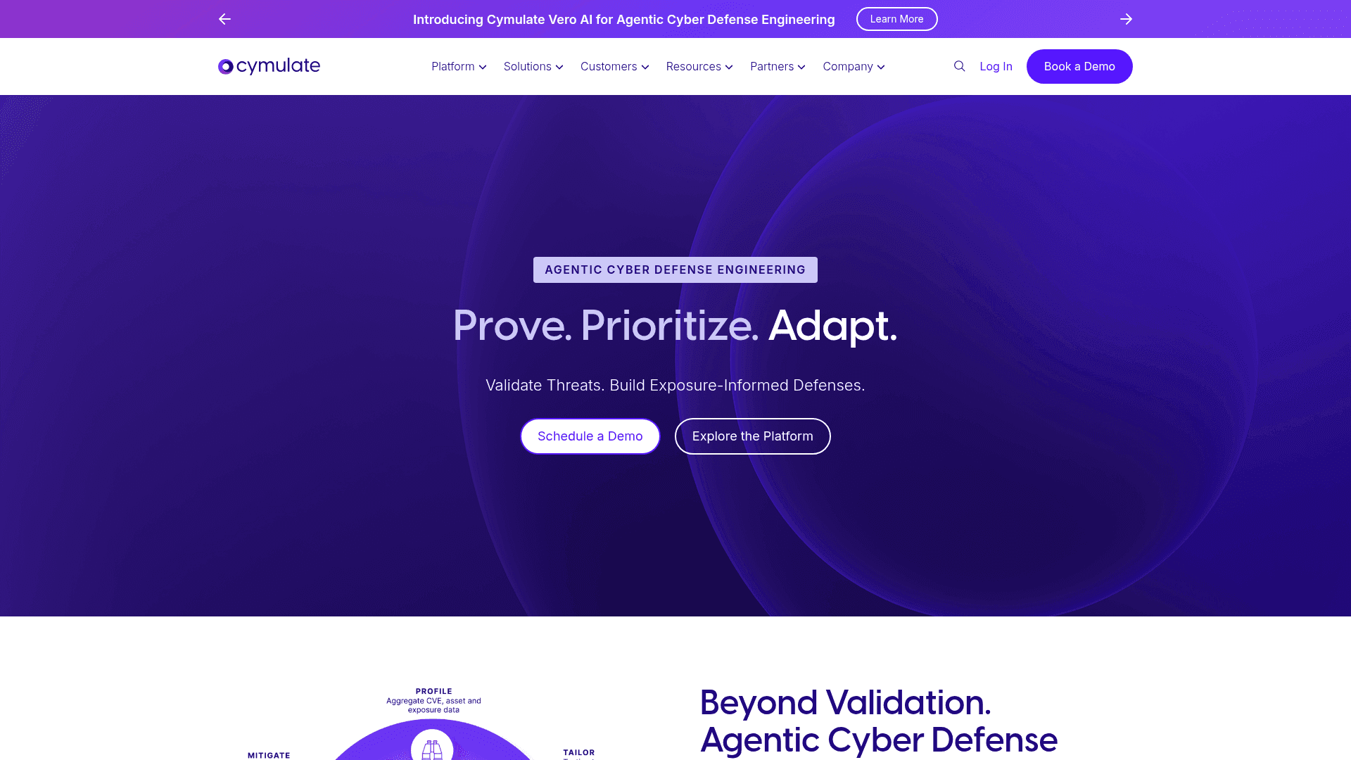 Cymulate homepage