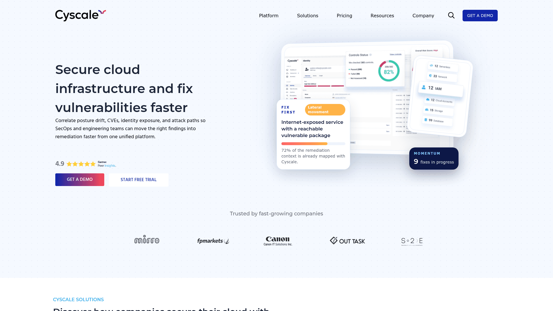 Cyscale homepage