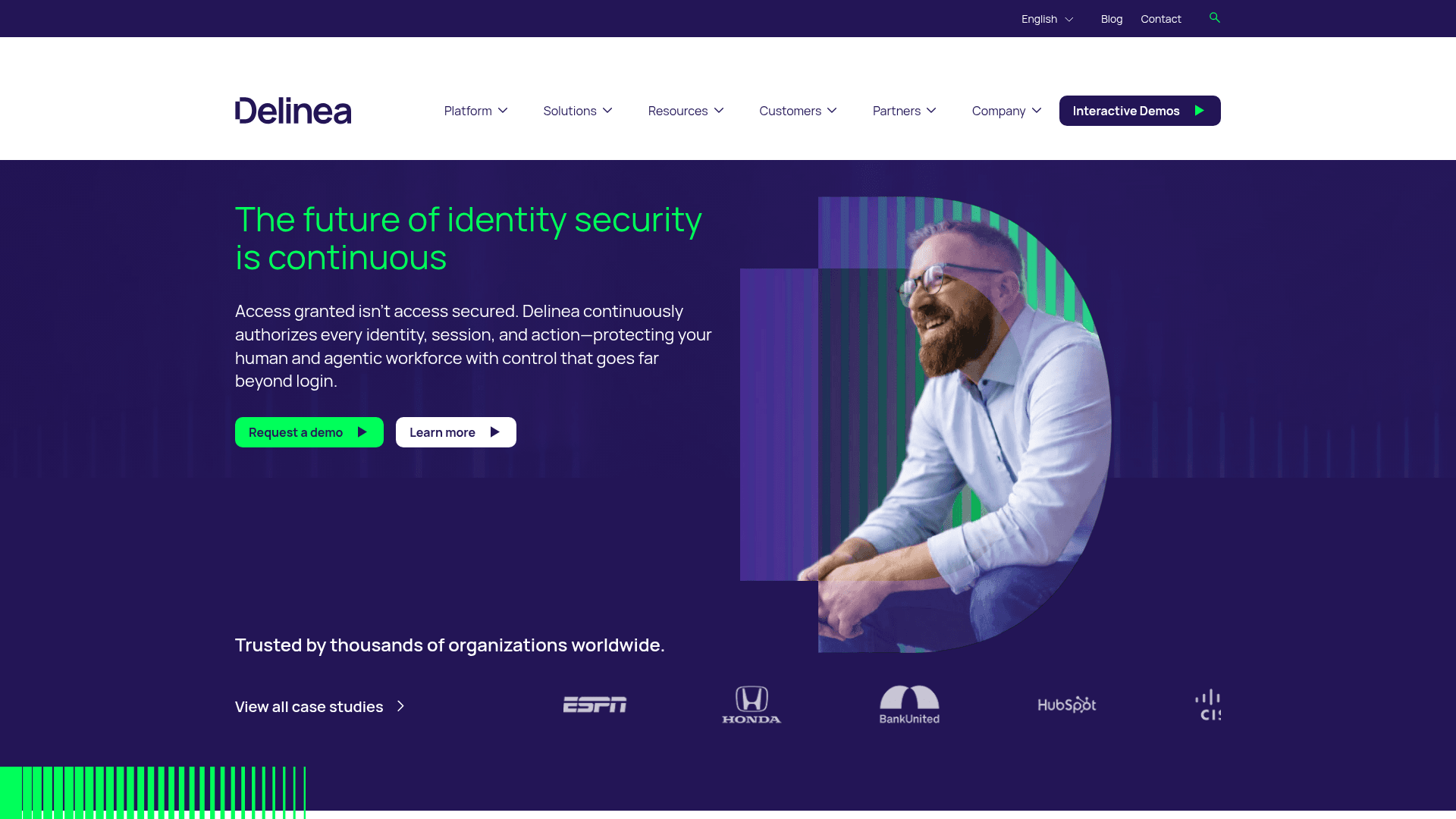 Delinea homepage