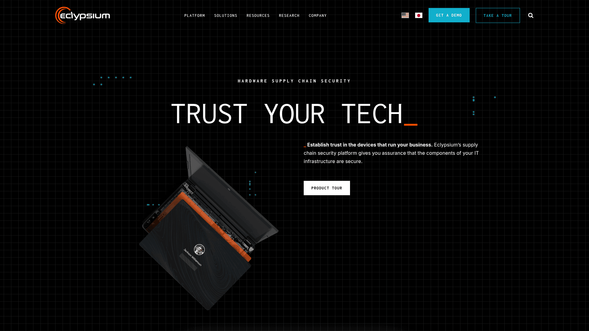 Eclypsium homepage screenshot