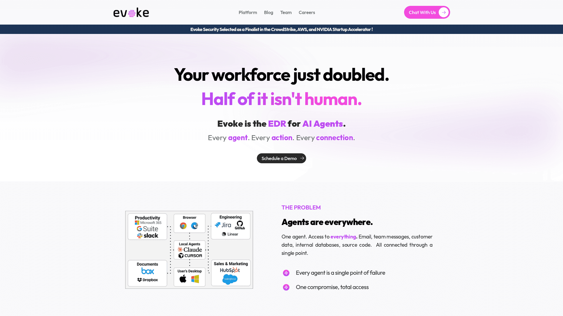 Evoke Security homepage screenshot