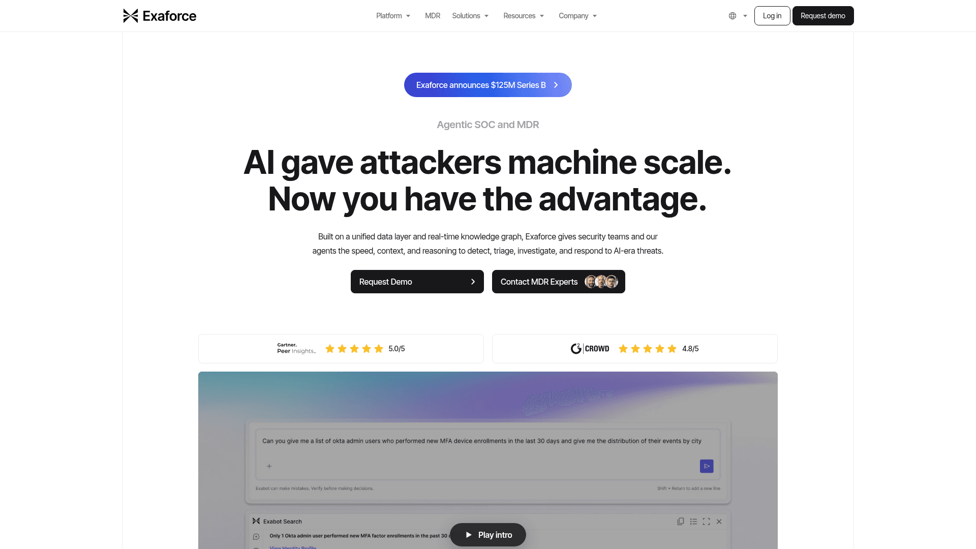 Exaforce homepage