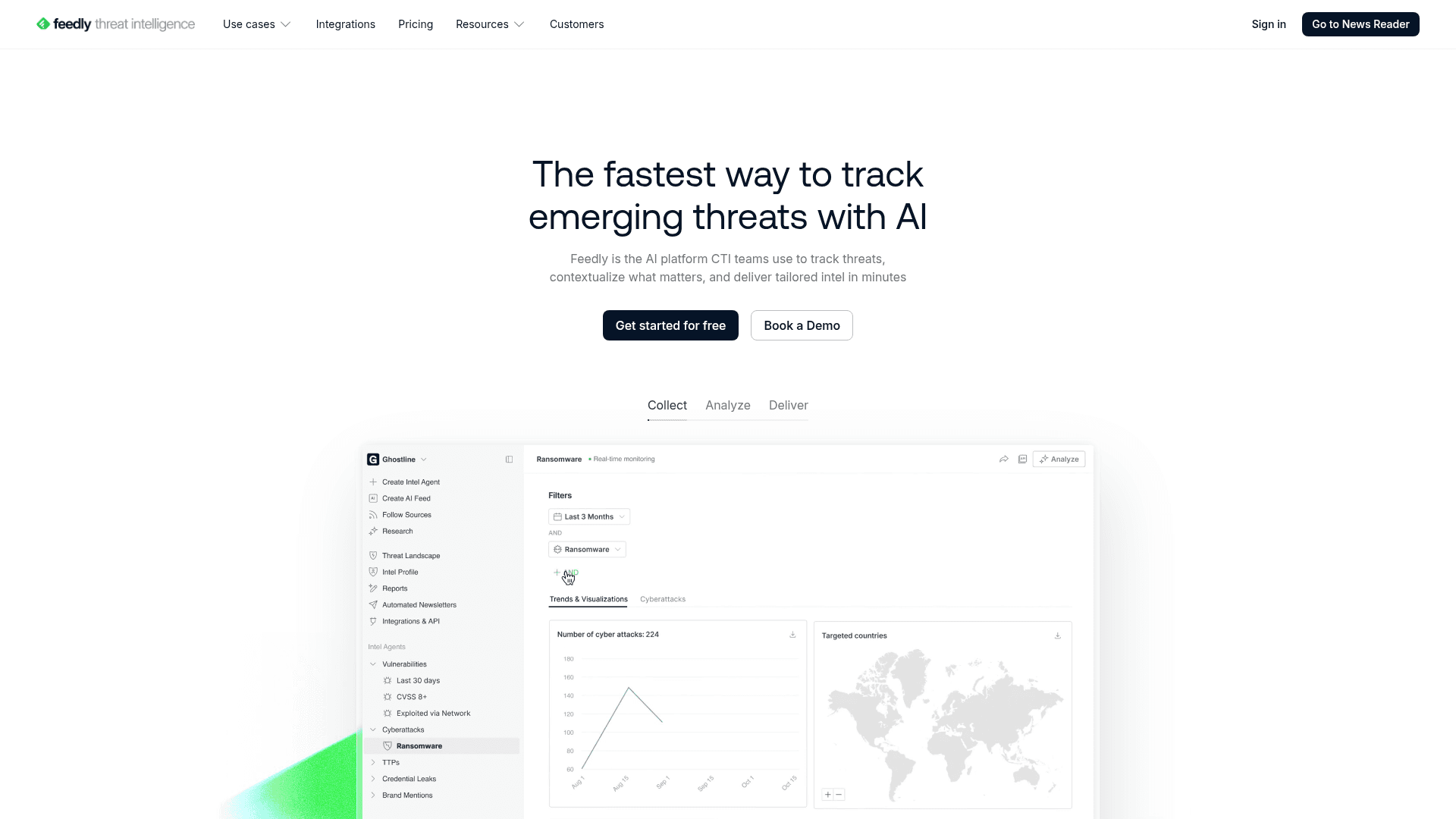 Feedly homepage