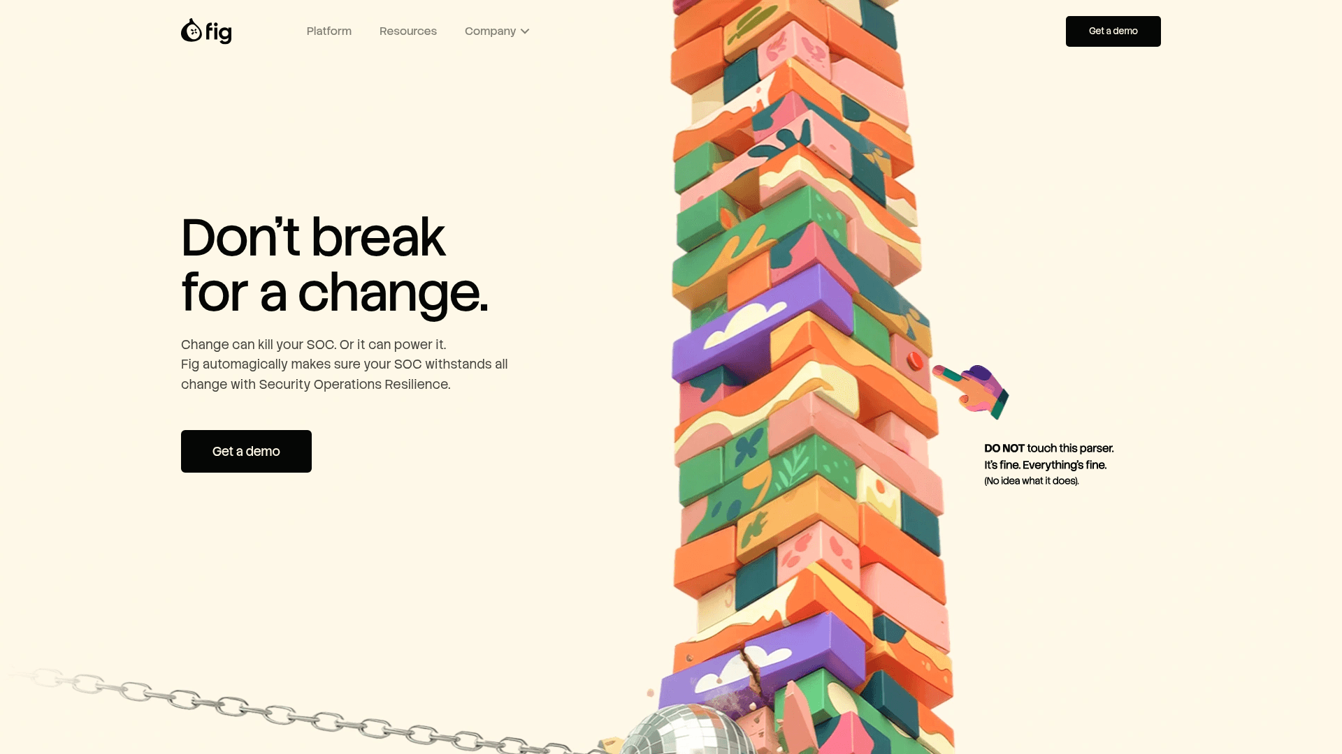 Fig Security homepage screenshot
