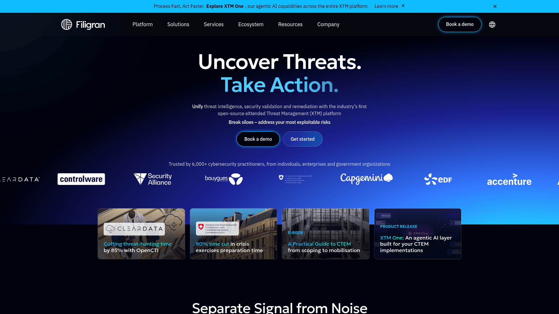 Filigran homepage