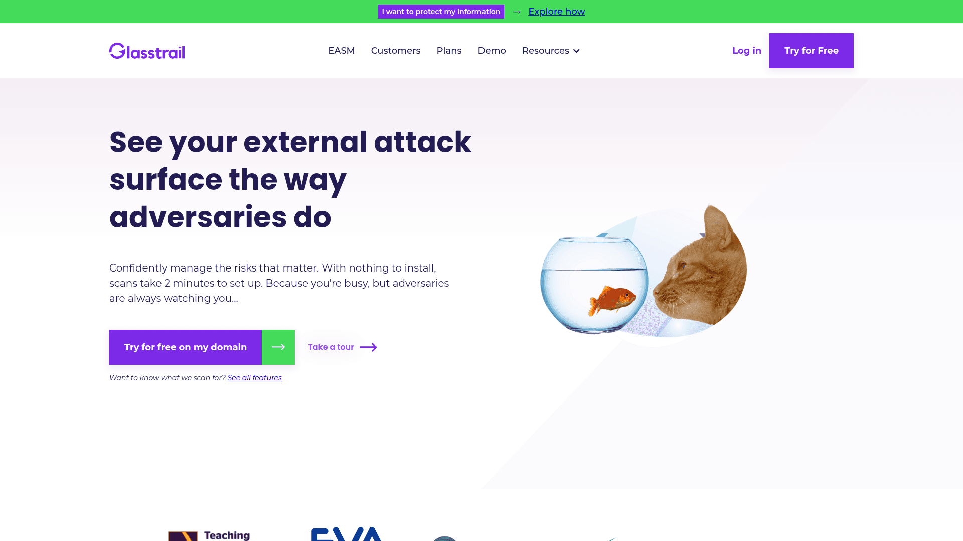 Glasstrail homepage screenshot