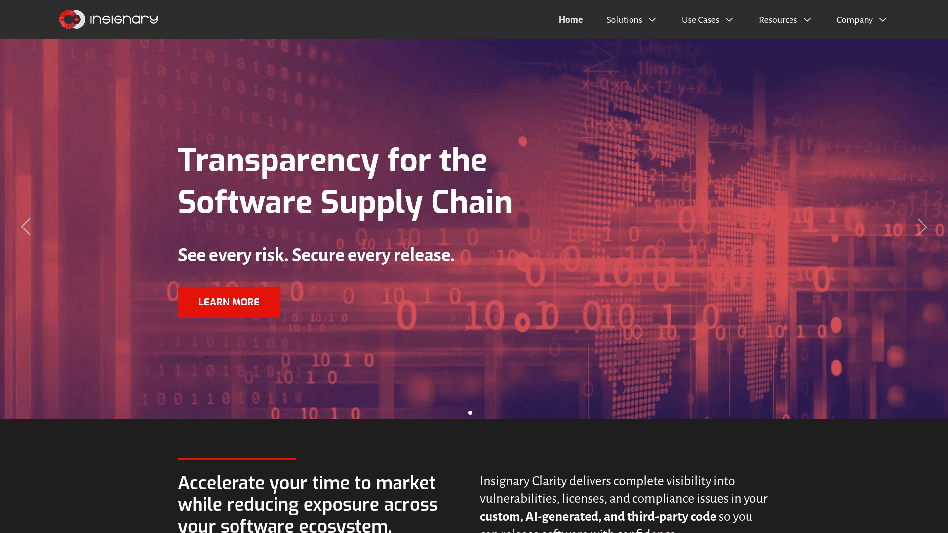 Insignary homepage screenshot