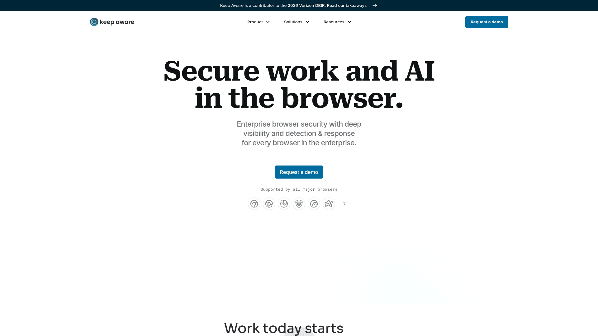 Keep Aware homepage