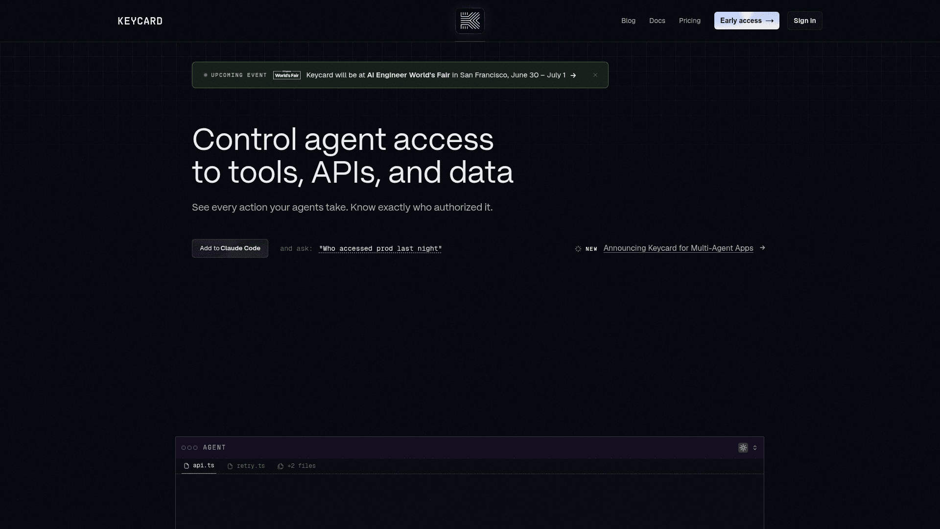 Keycard Labs homepage screenshot