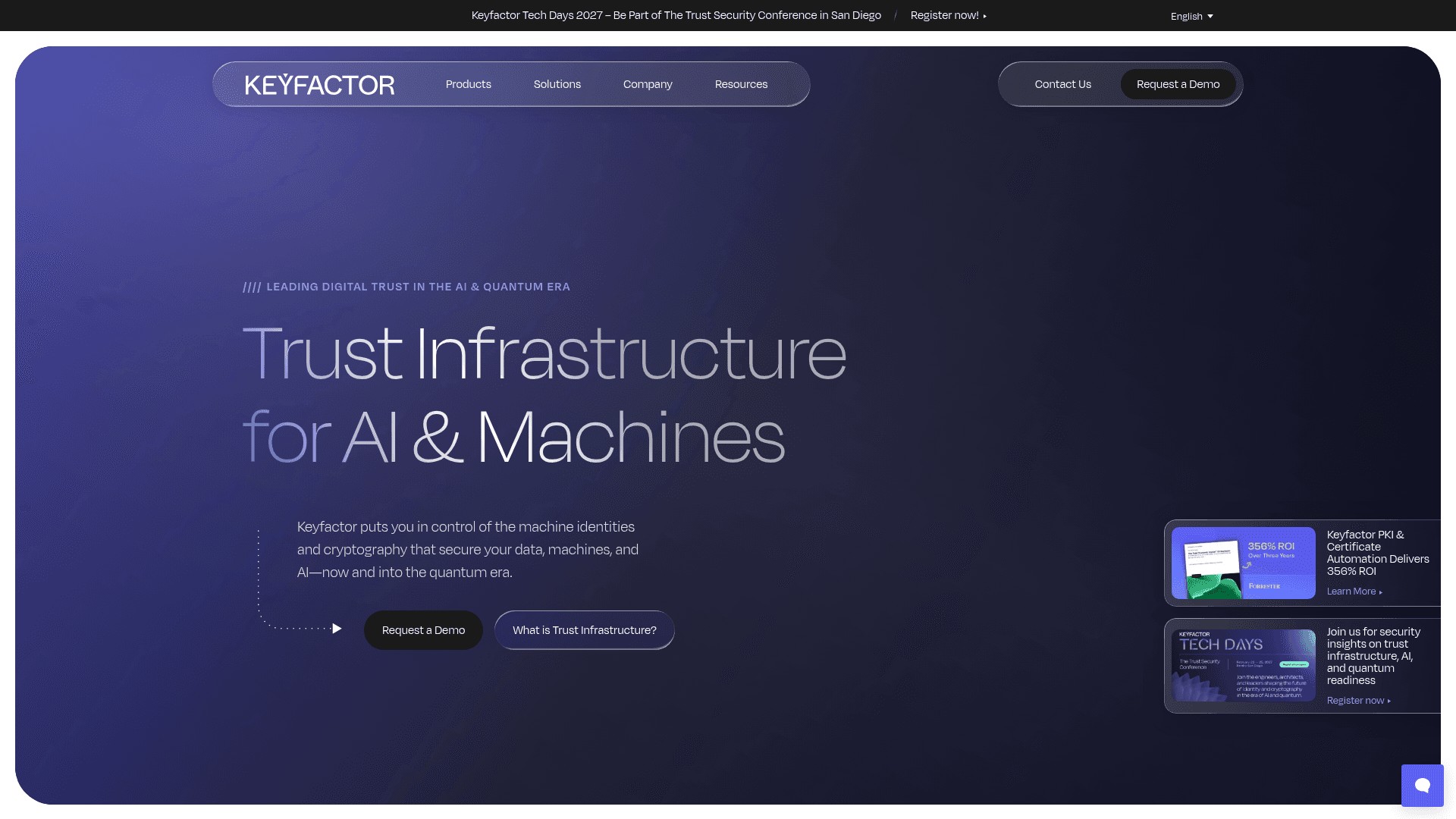 Keyfactor homepage