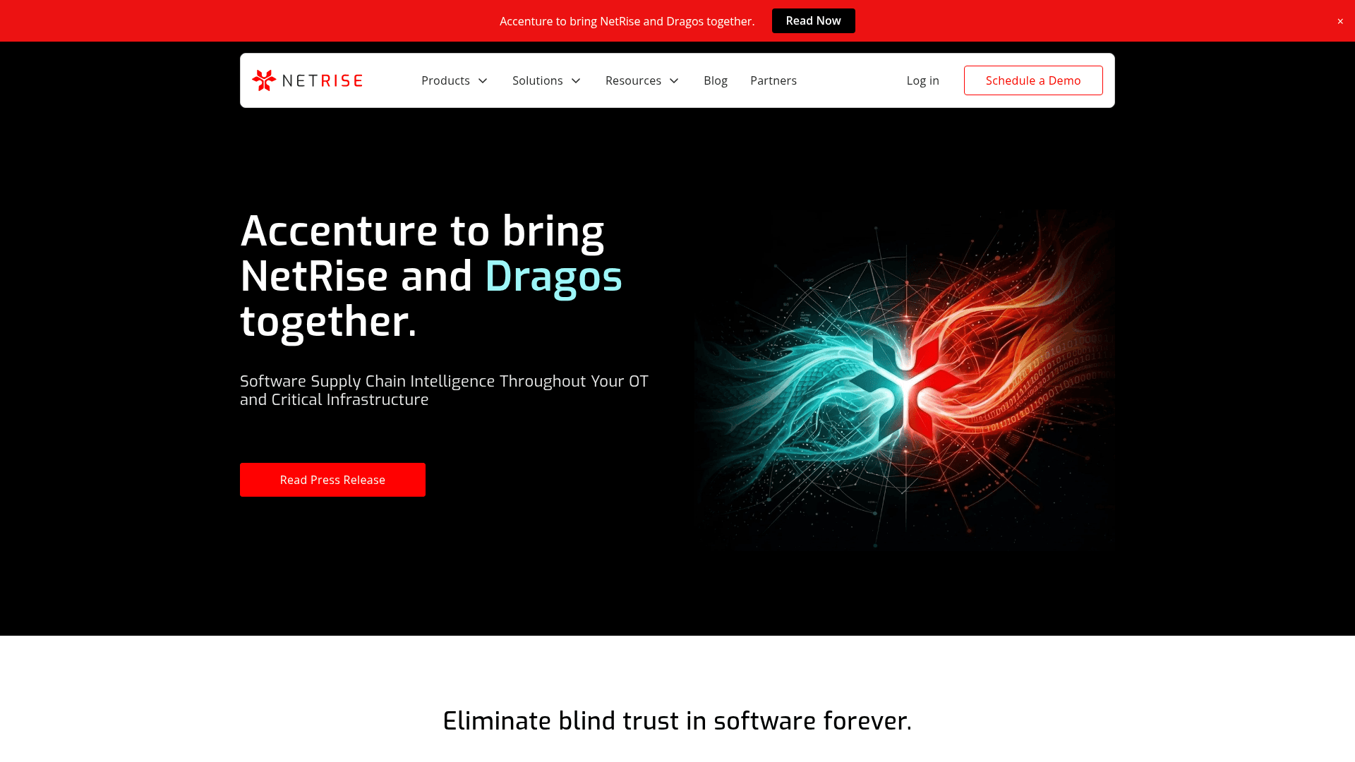 NetRise homepage screenshot