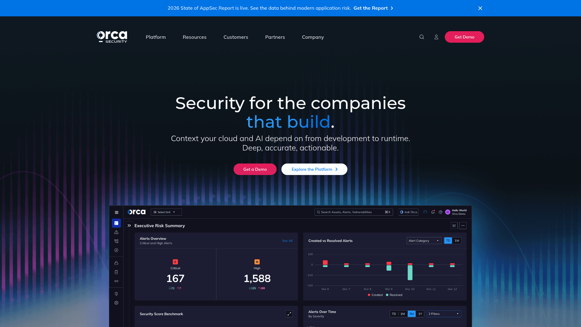 Orca Security homepage