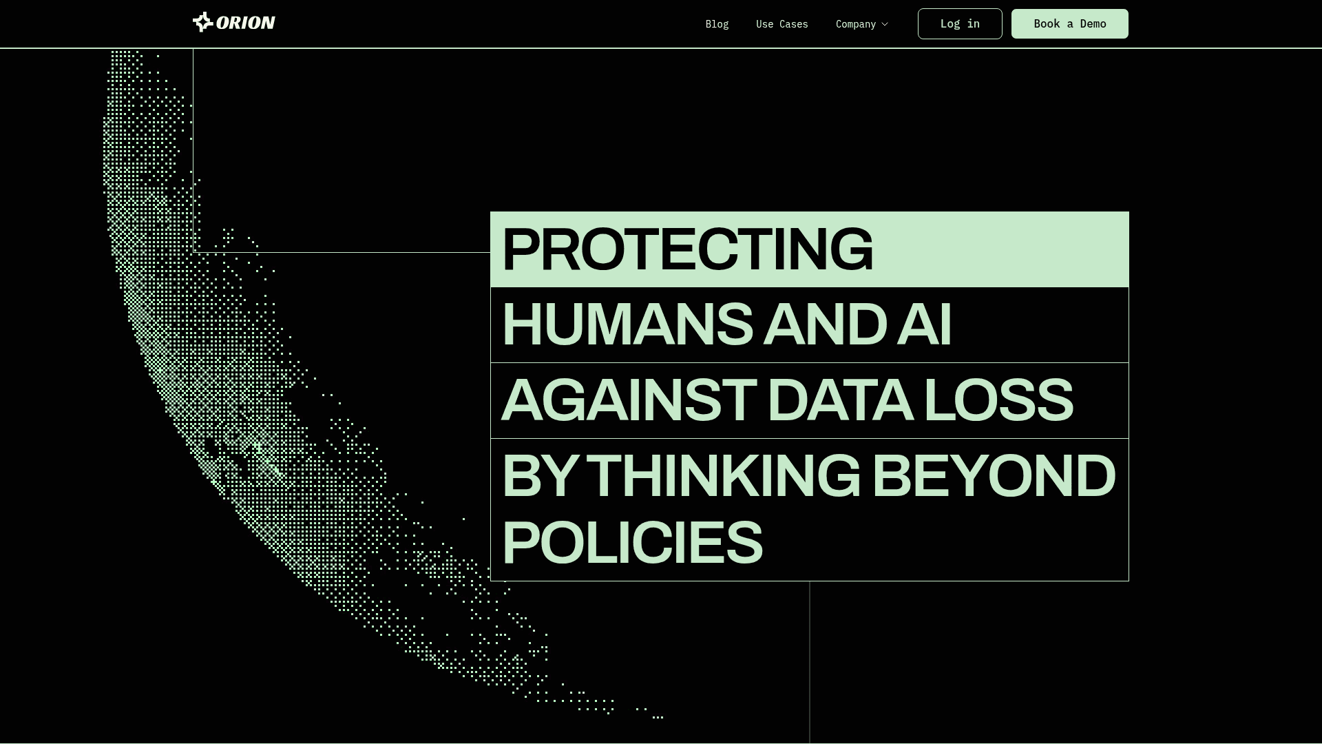 Orion Security homepage