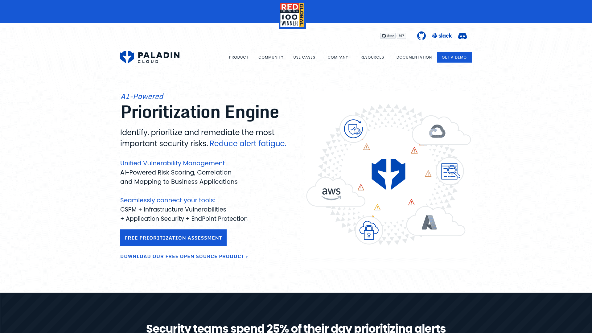 Paladin Cloud homepage screenshot