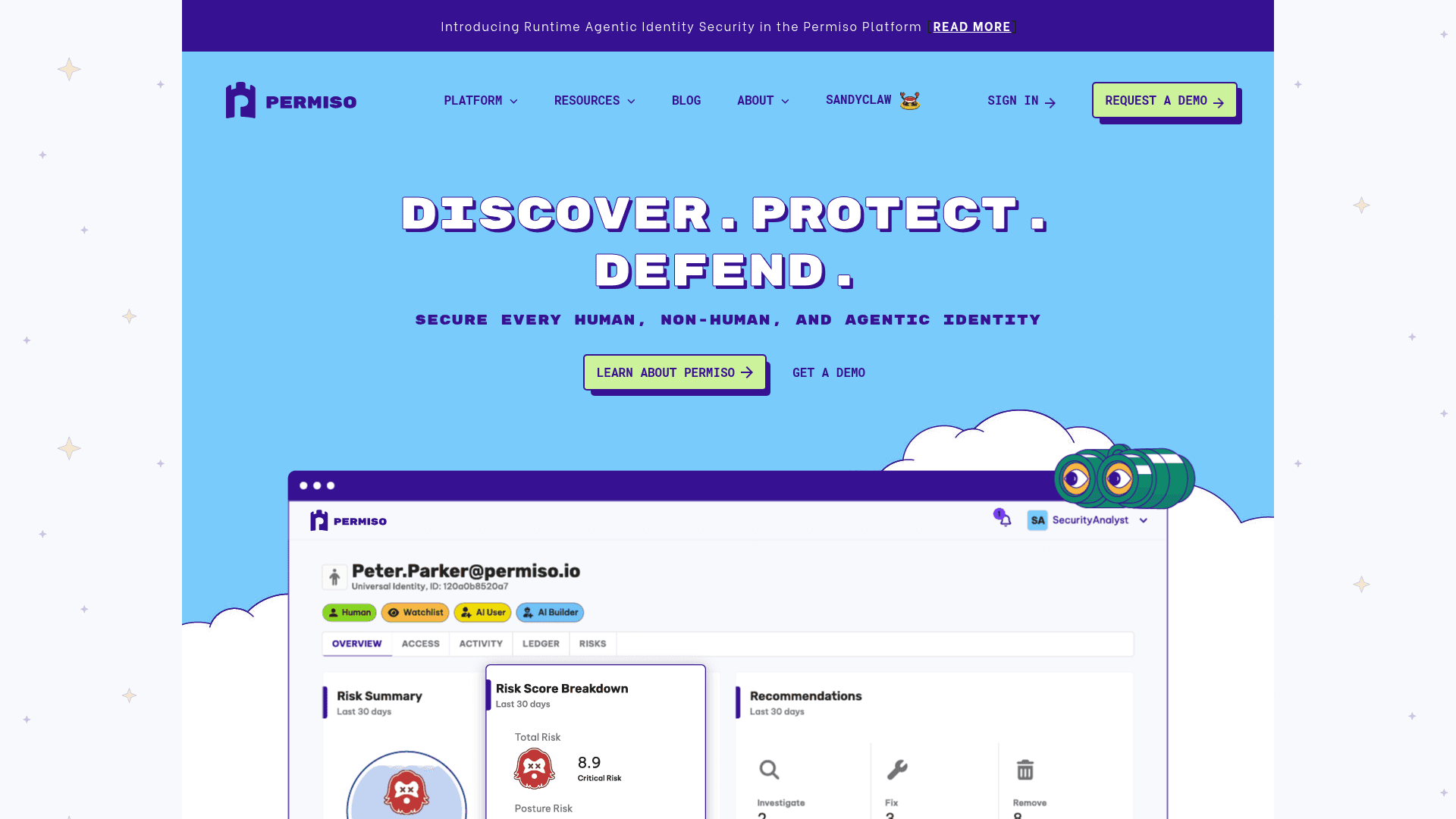 Permiso homepage