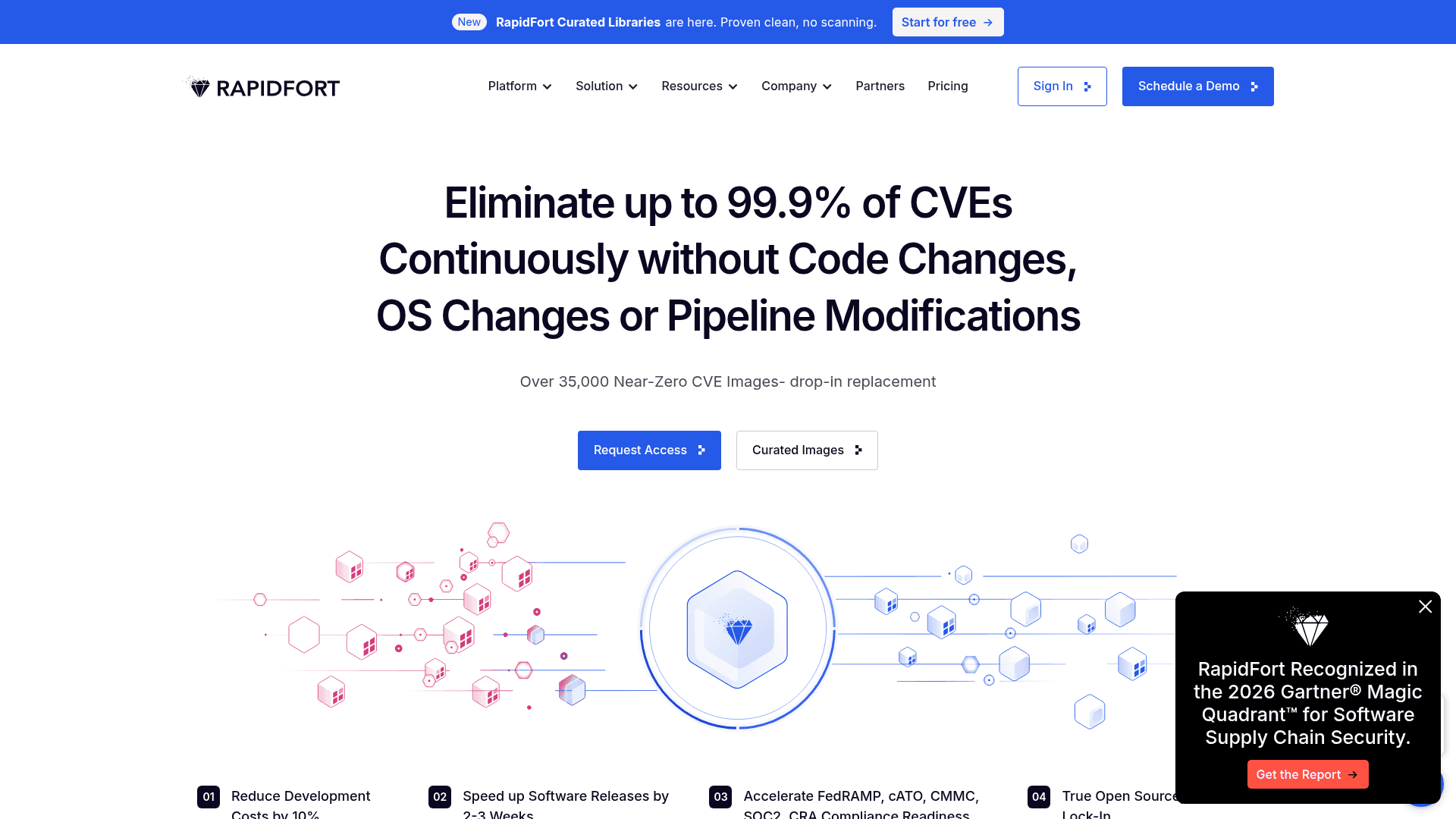 RapidFort homepage
