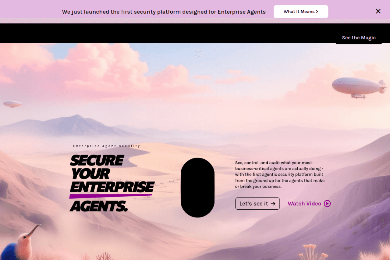 Rein Security homepage