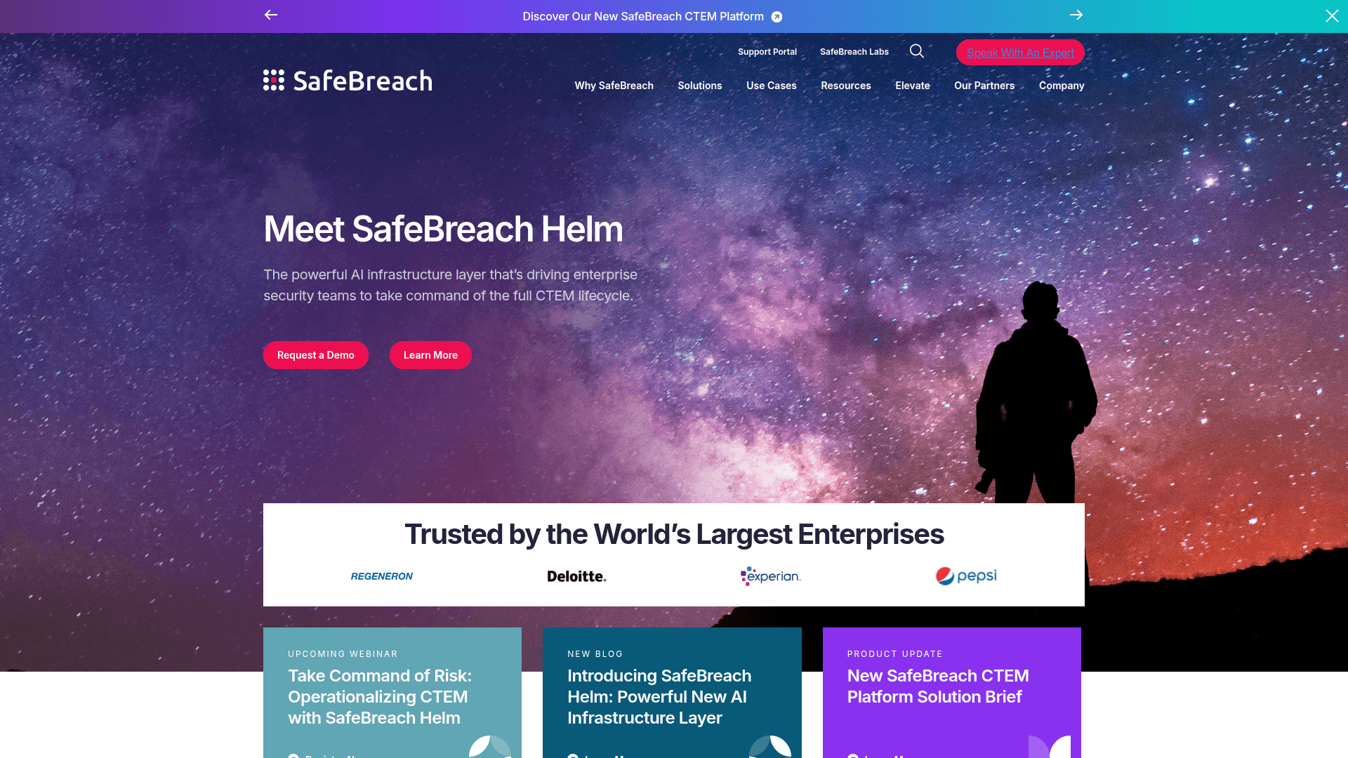 SafeBreach homepage screenshot