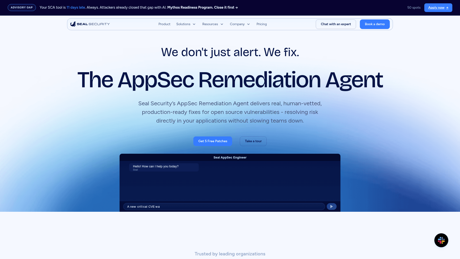 Seal Security homepage