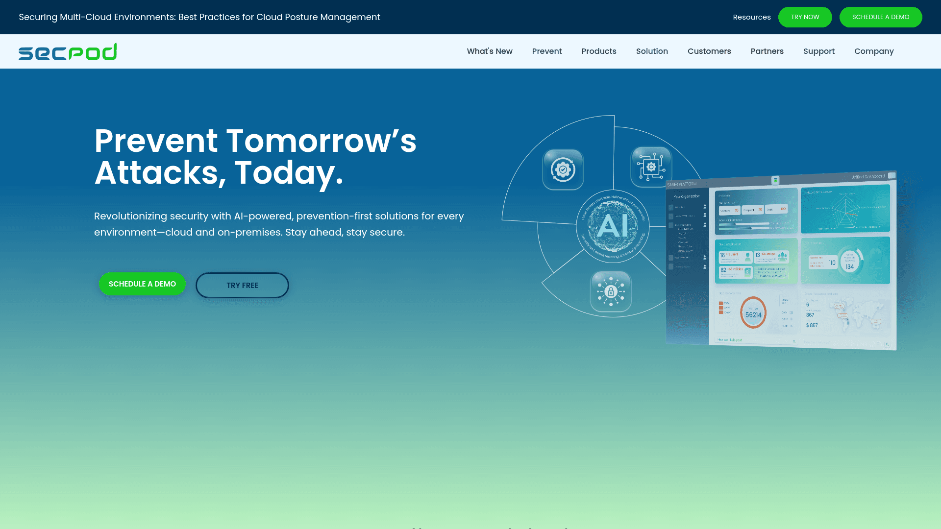 SecPod homepage