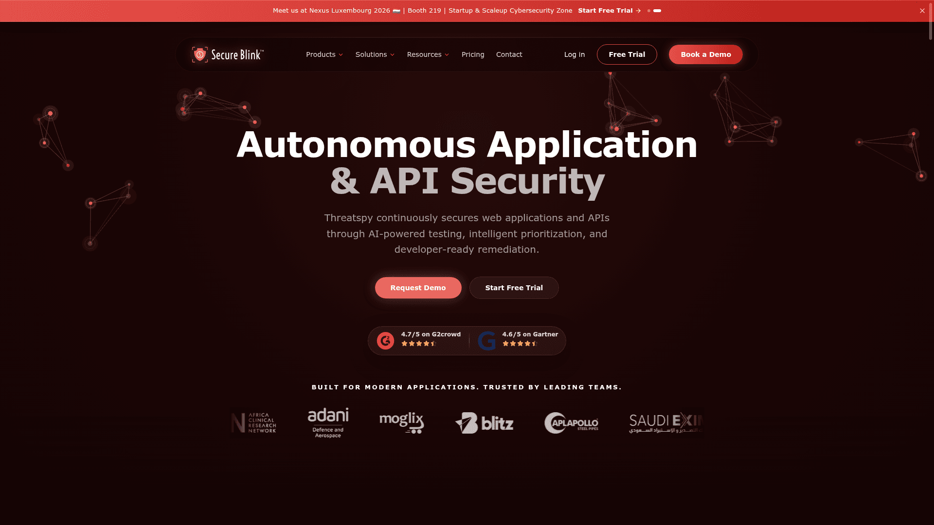 Secure Blink homepage