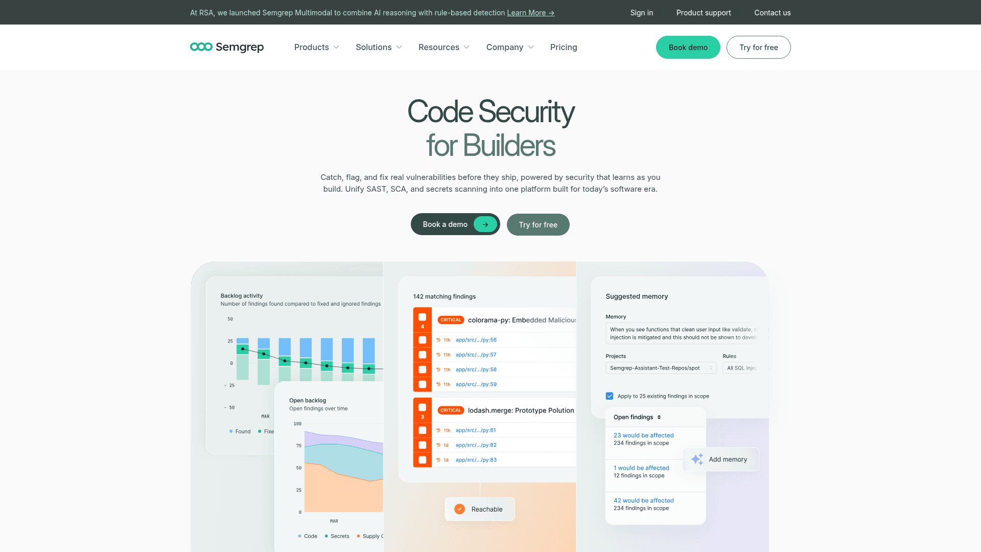 Semgrep homepage