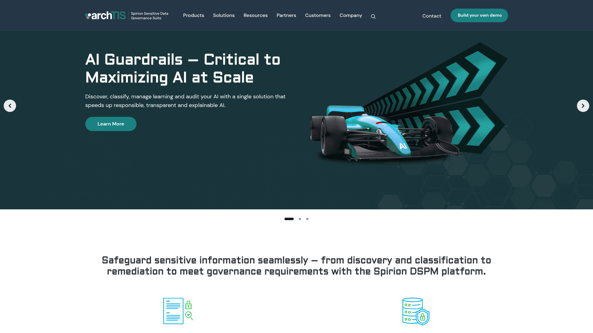 Spirion homepage screenshot