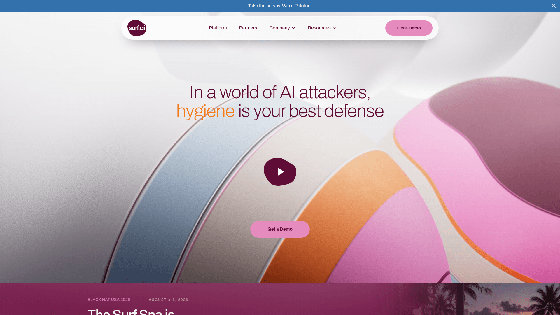 Surf AI homepage screenshot