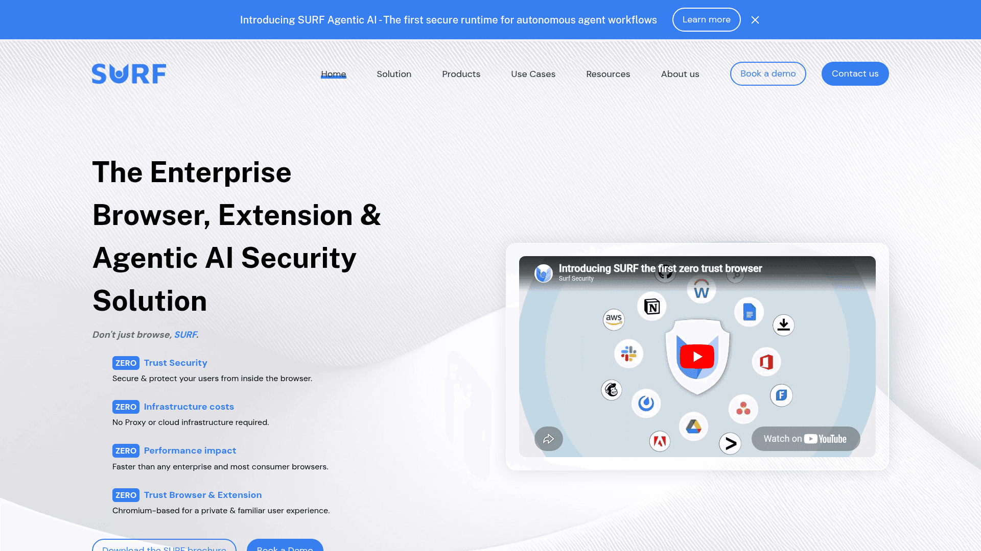 SURF Security homepage