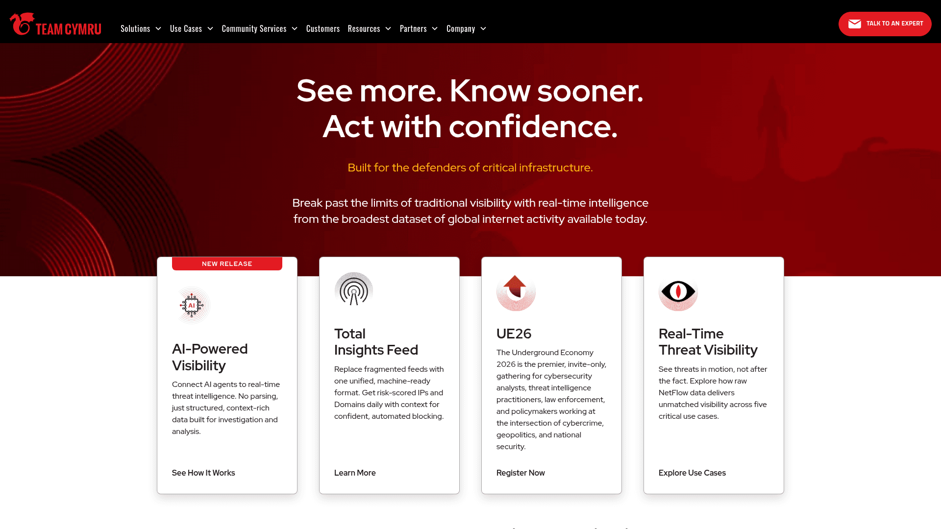 Team Cymru homepage