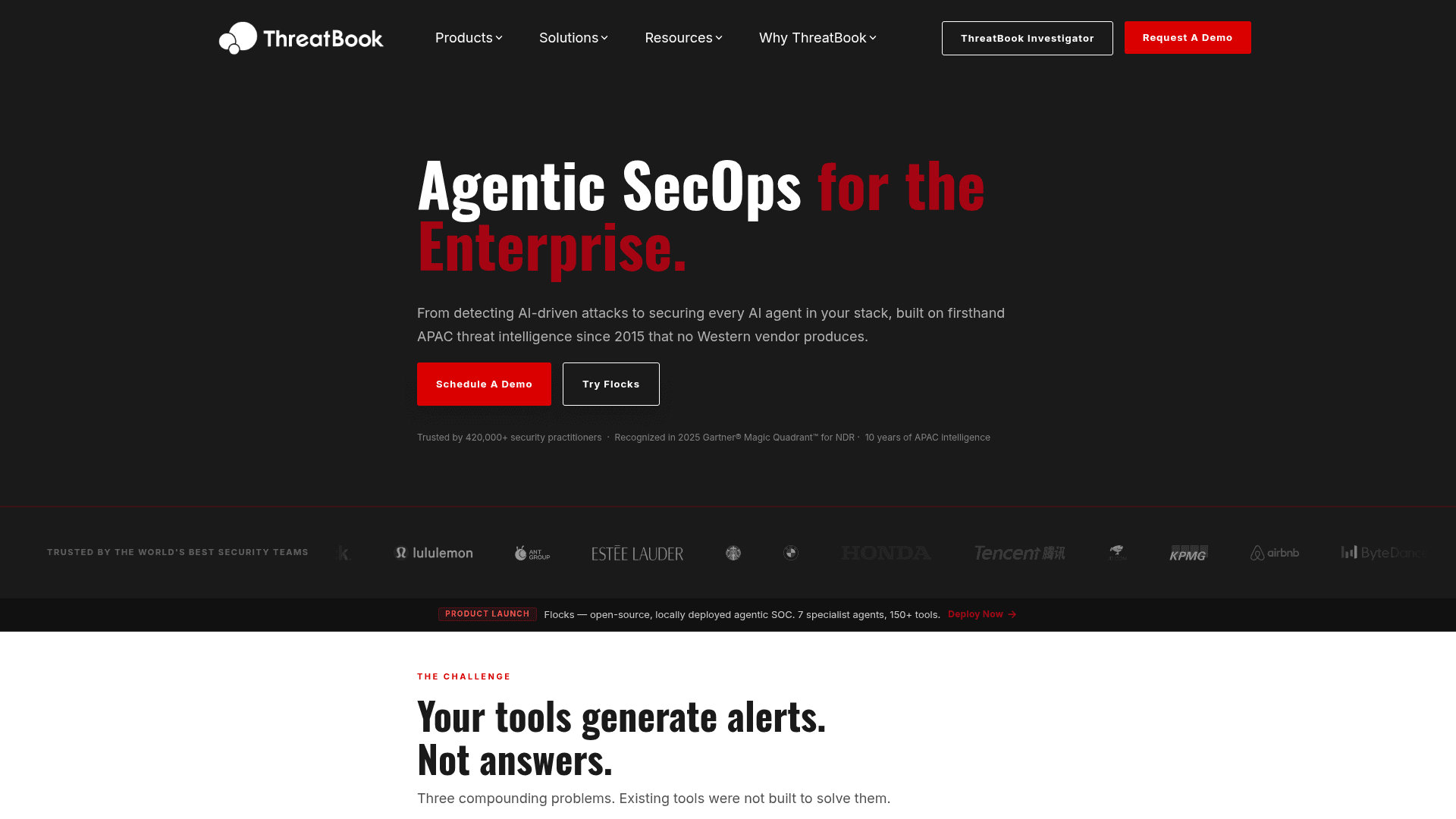 ThreatBook homepage screenshot