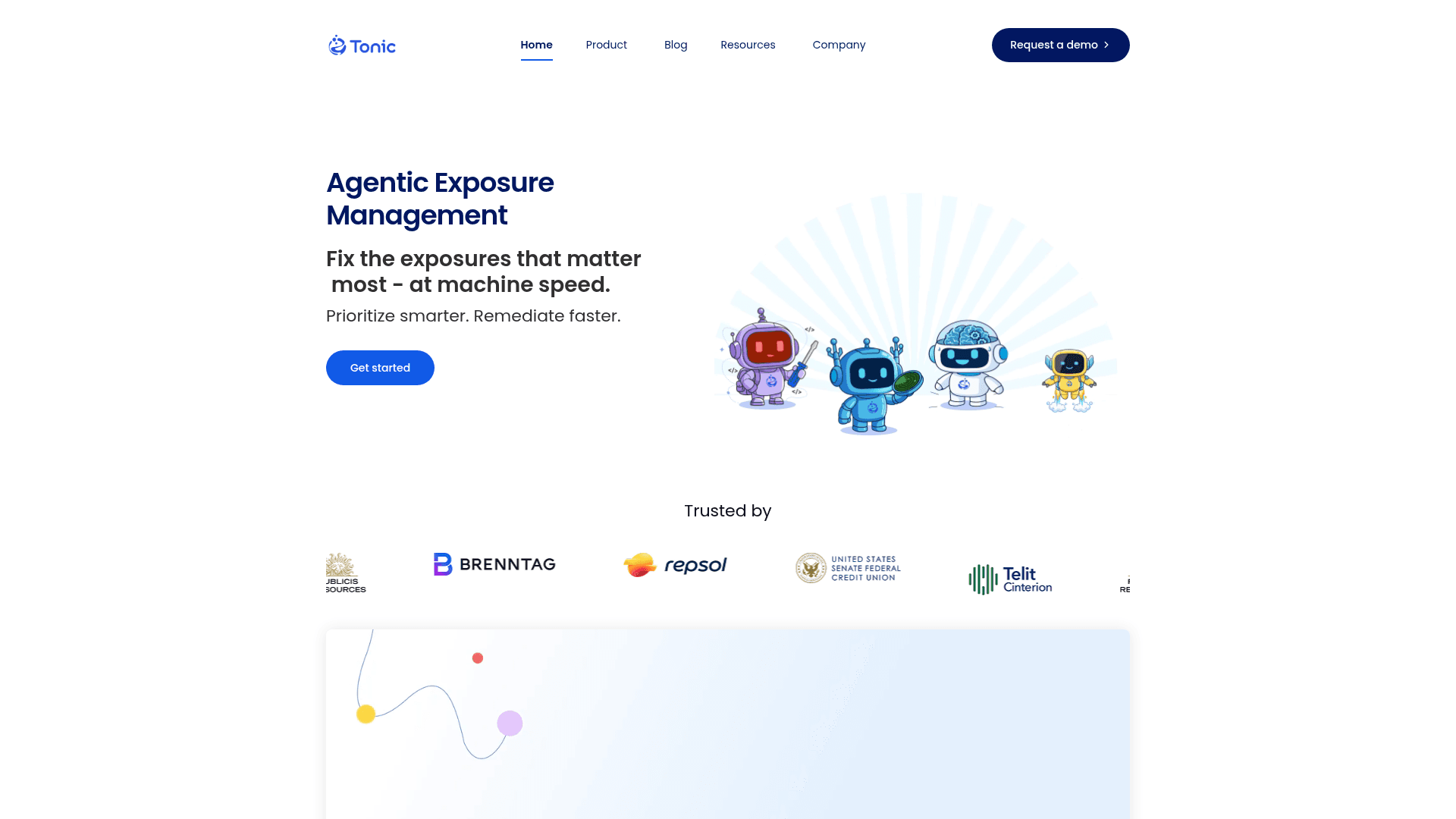 Tonic Security homepage