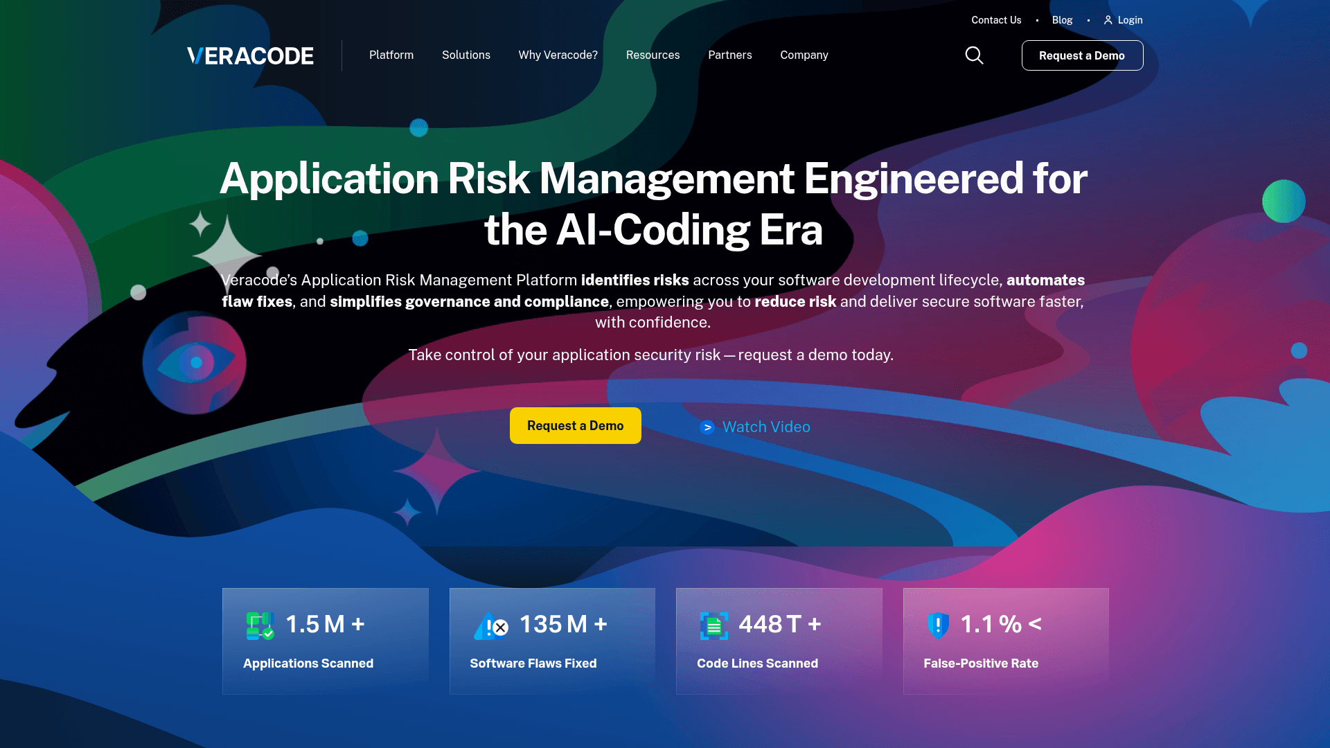 Veracode homepage screenshot