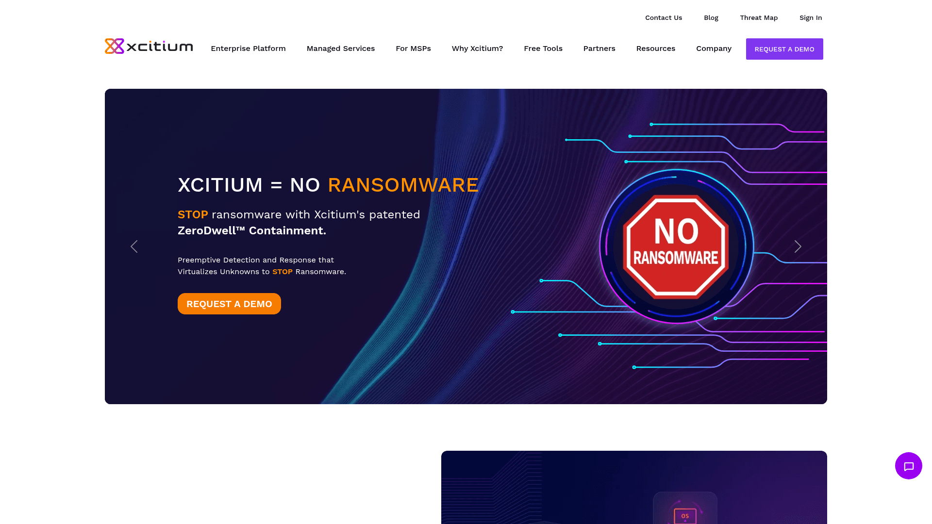 Xcitium homepage
