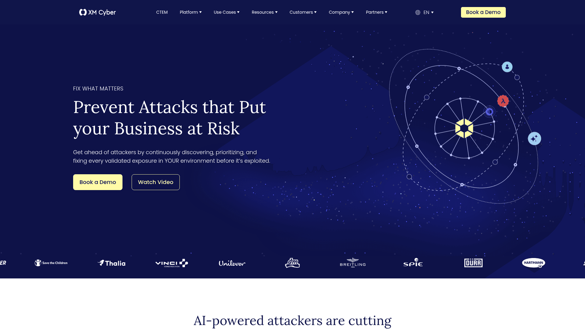 XM Cyber homepage